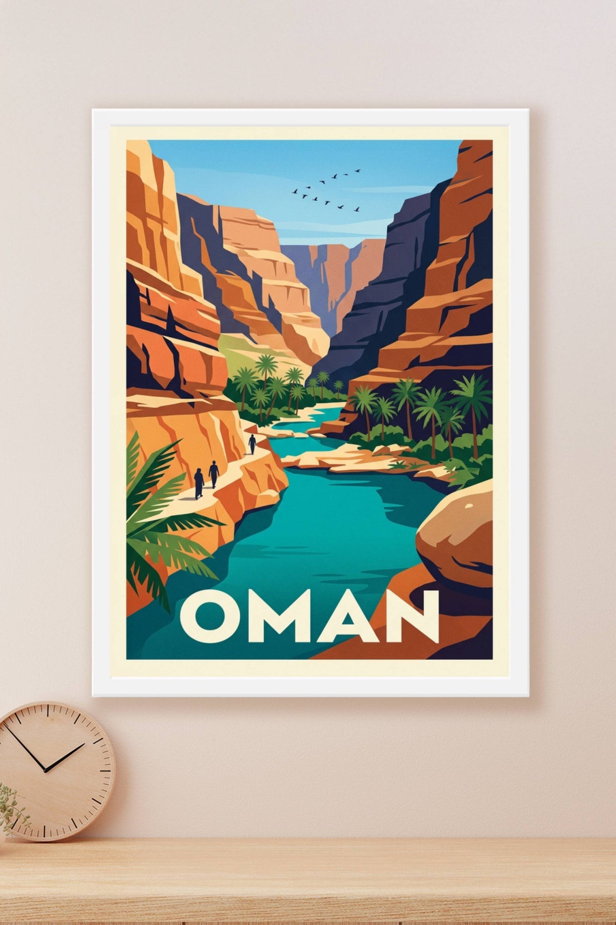 Affiche d'Oman, paysage du Wadi Shab