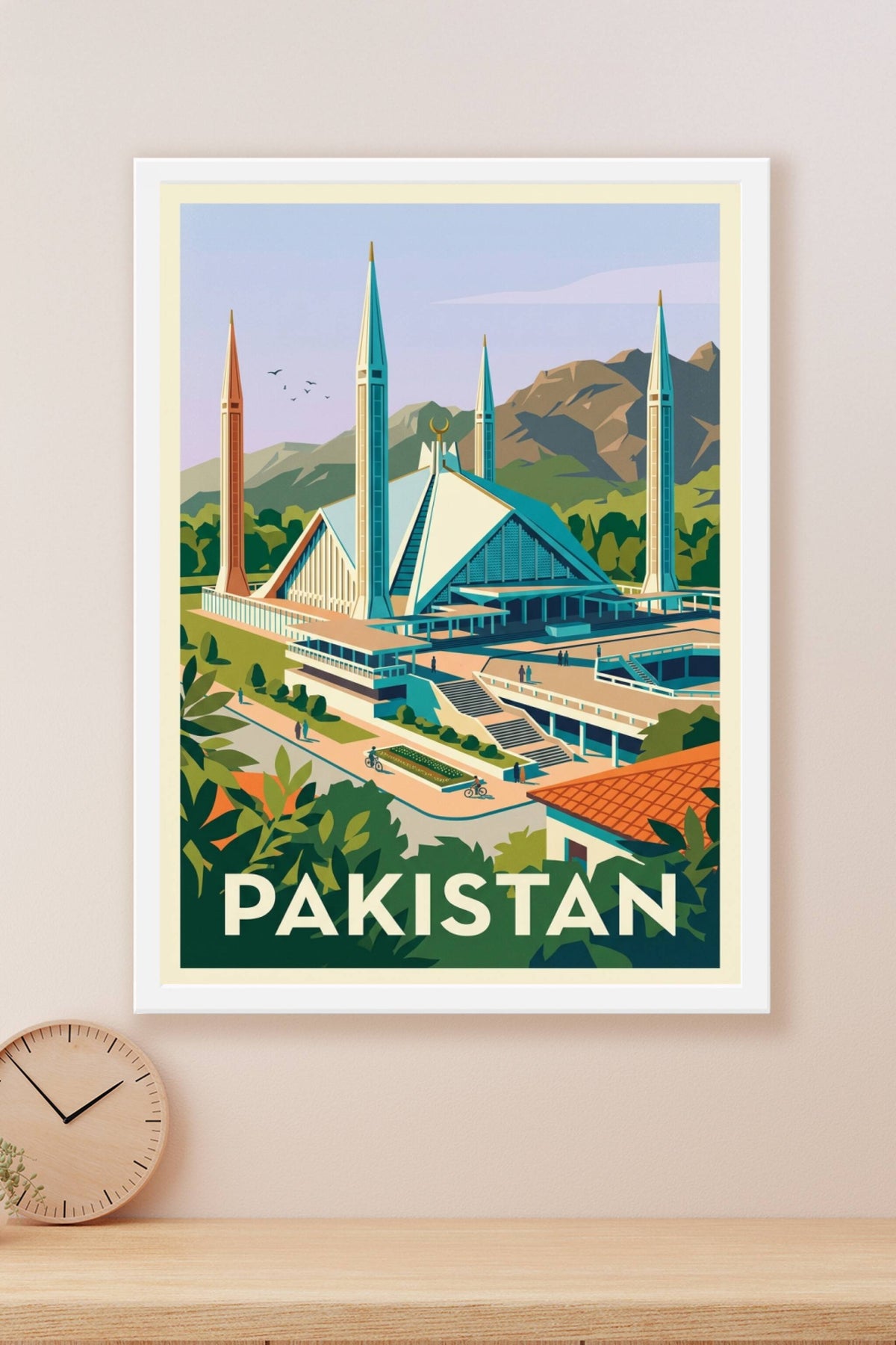 Affiche du Pakistan, Mosquée Faisal Islamabad