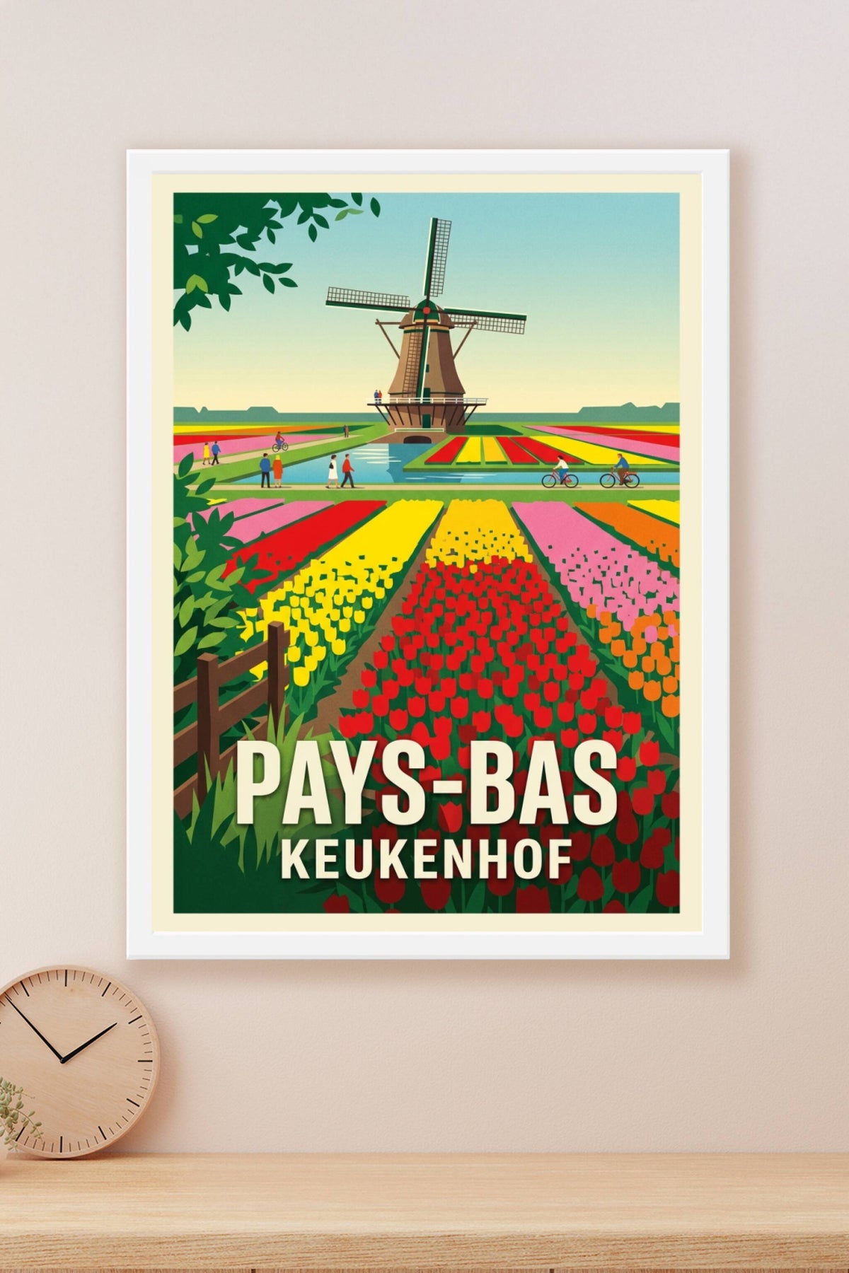 Poster des Pays-Bas, tulipes de Keukenhof