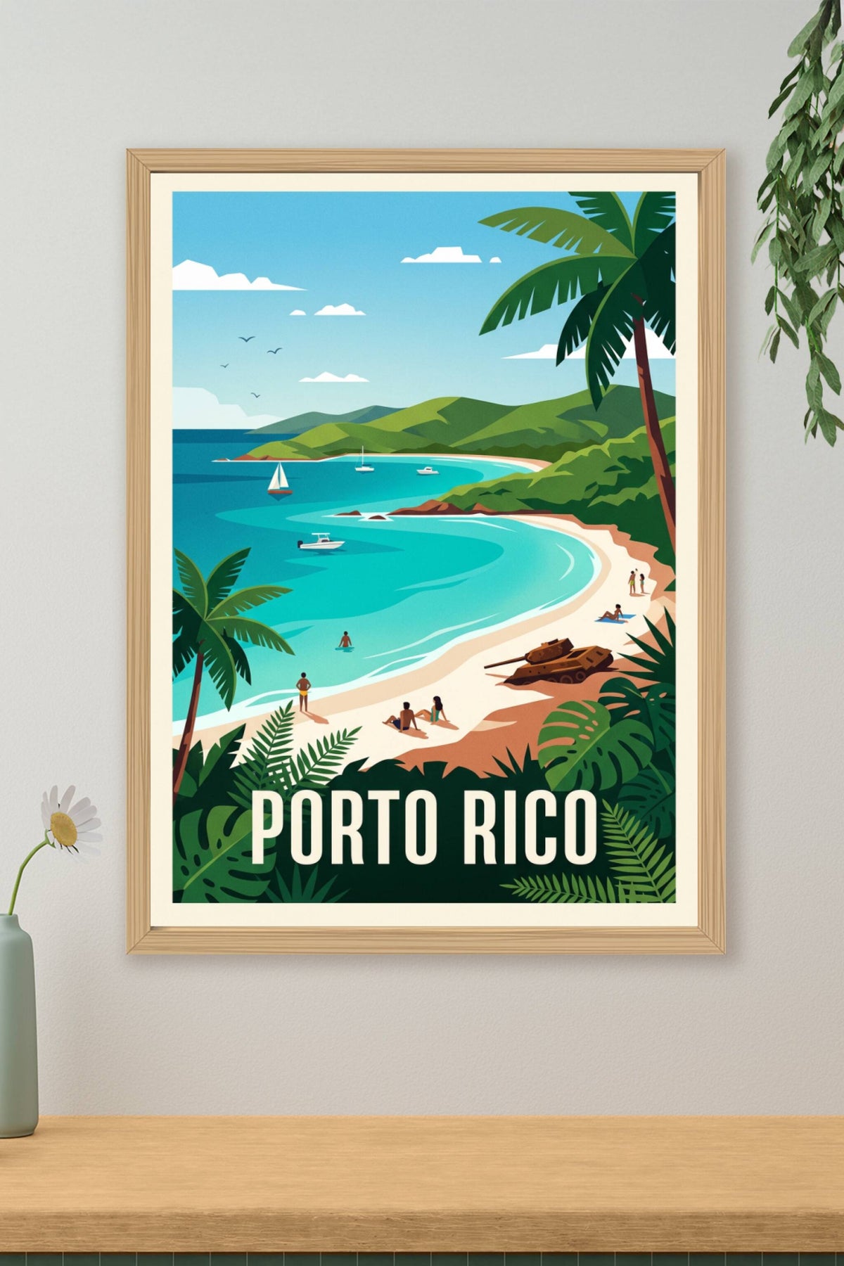 Poster de Porto Rico, affiche Flamenco Beach