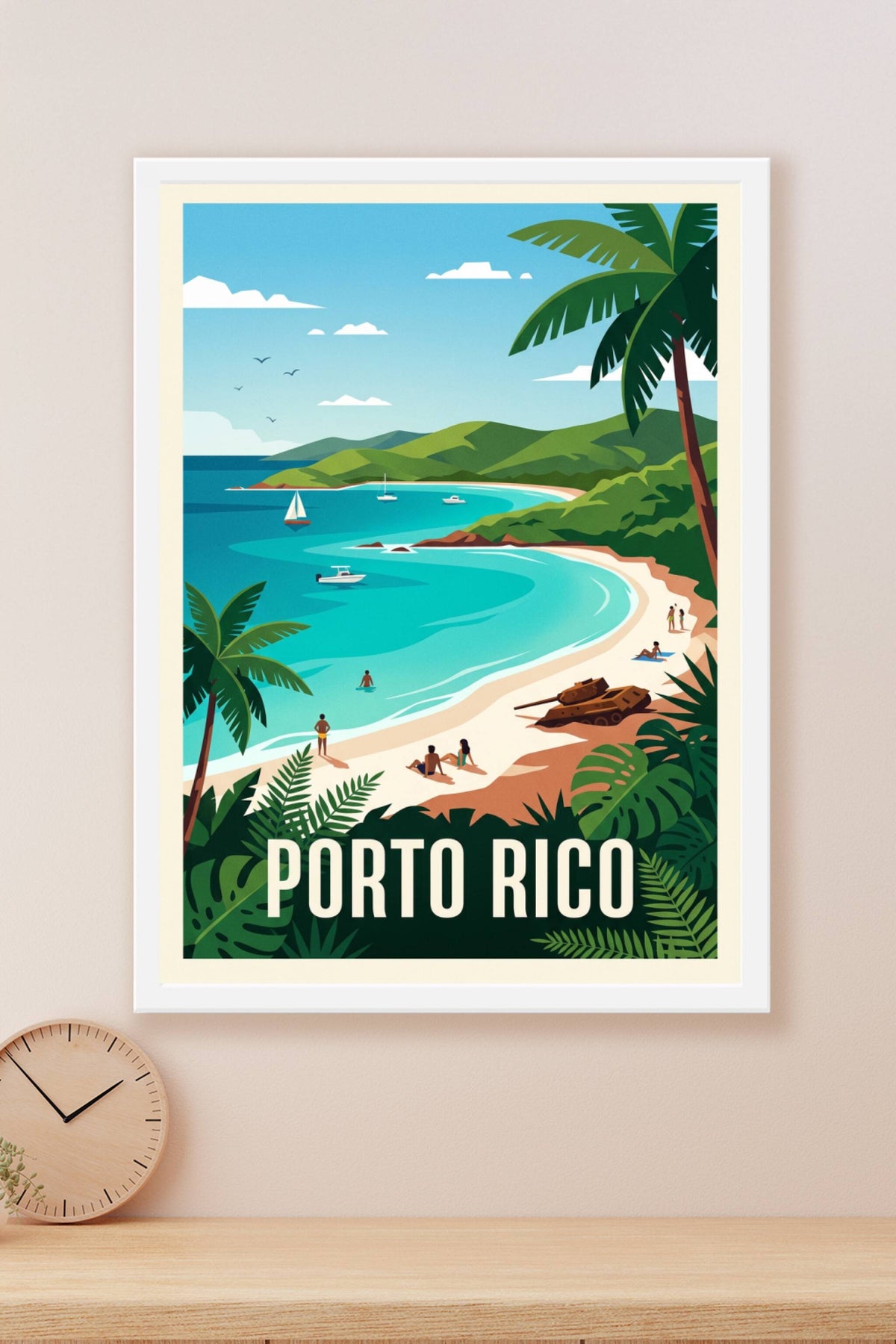 Poster de Porto Rico, affiche Flamenco Beach