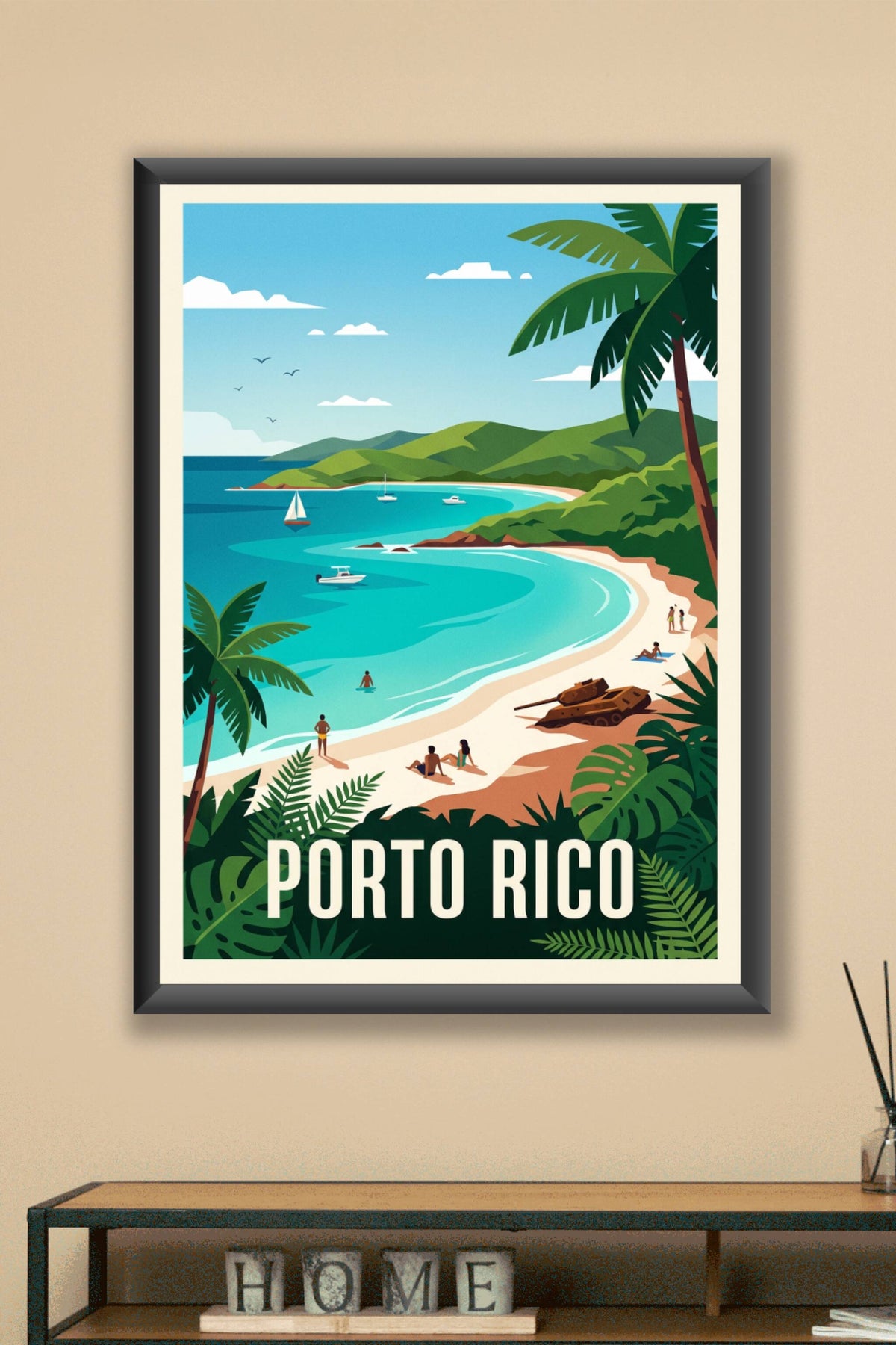 Poster de Porto Rico, affiche Flamenco Beach