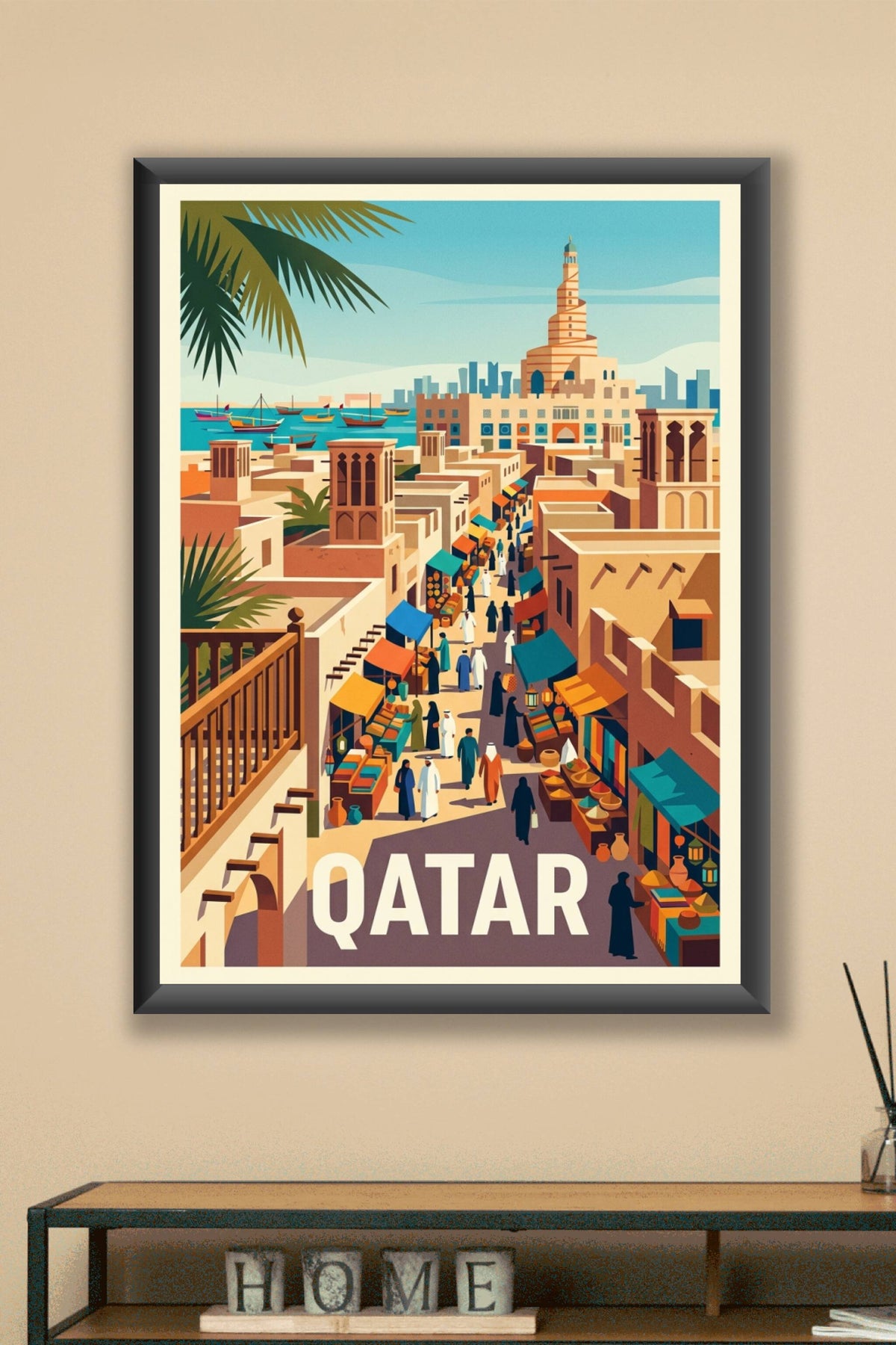 Poster du Qatar, poster Souq Waqif