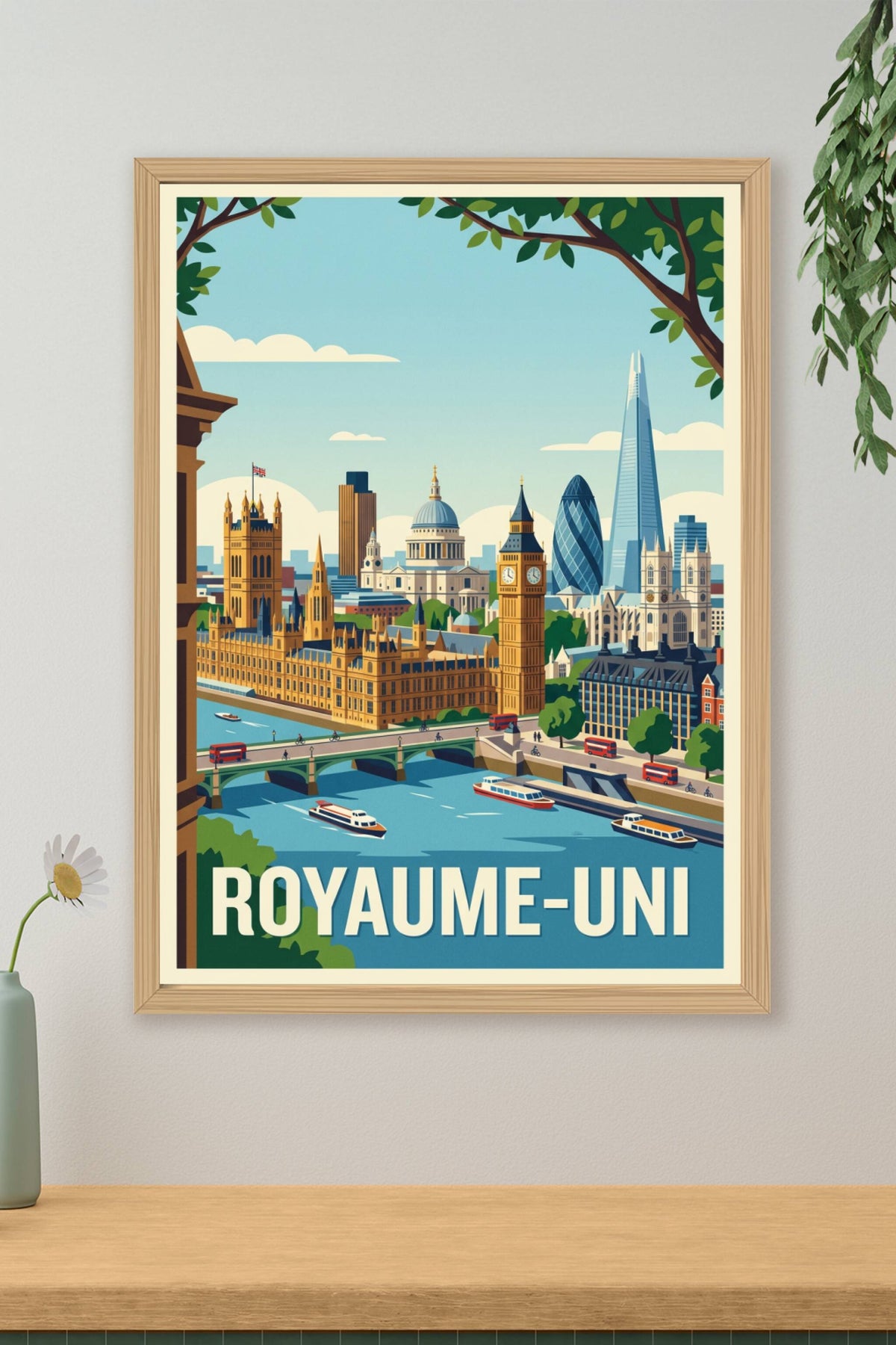 Affiche du Royaume-Uni, Big Ben et Londres