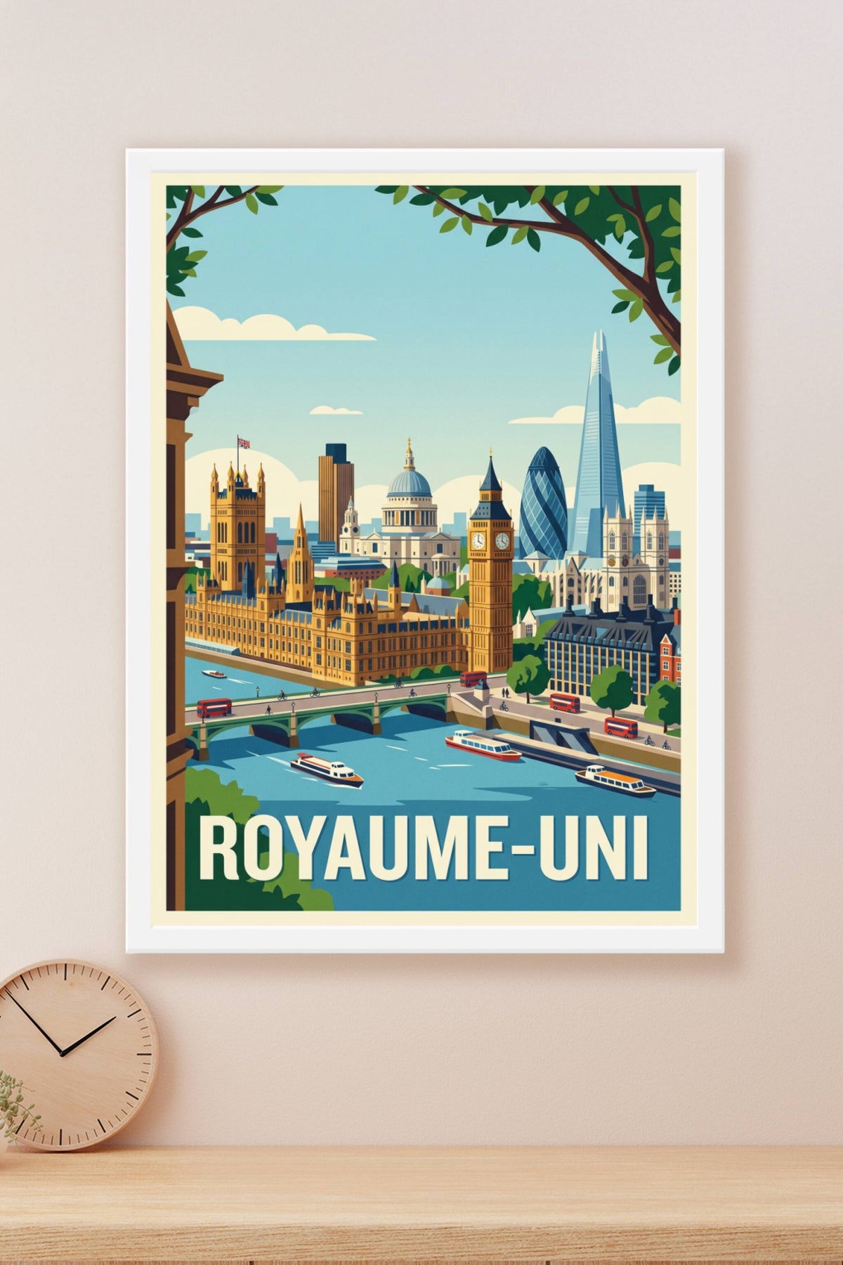 Affiche du Royaume-Uni, Big Ben et Londres