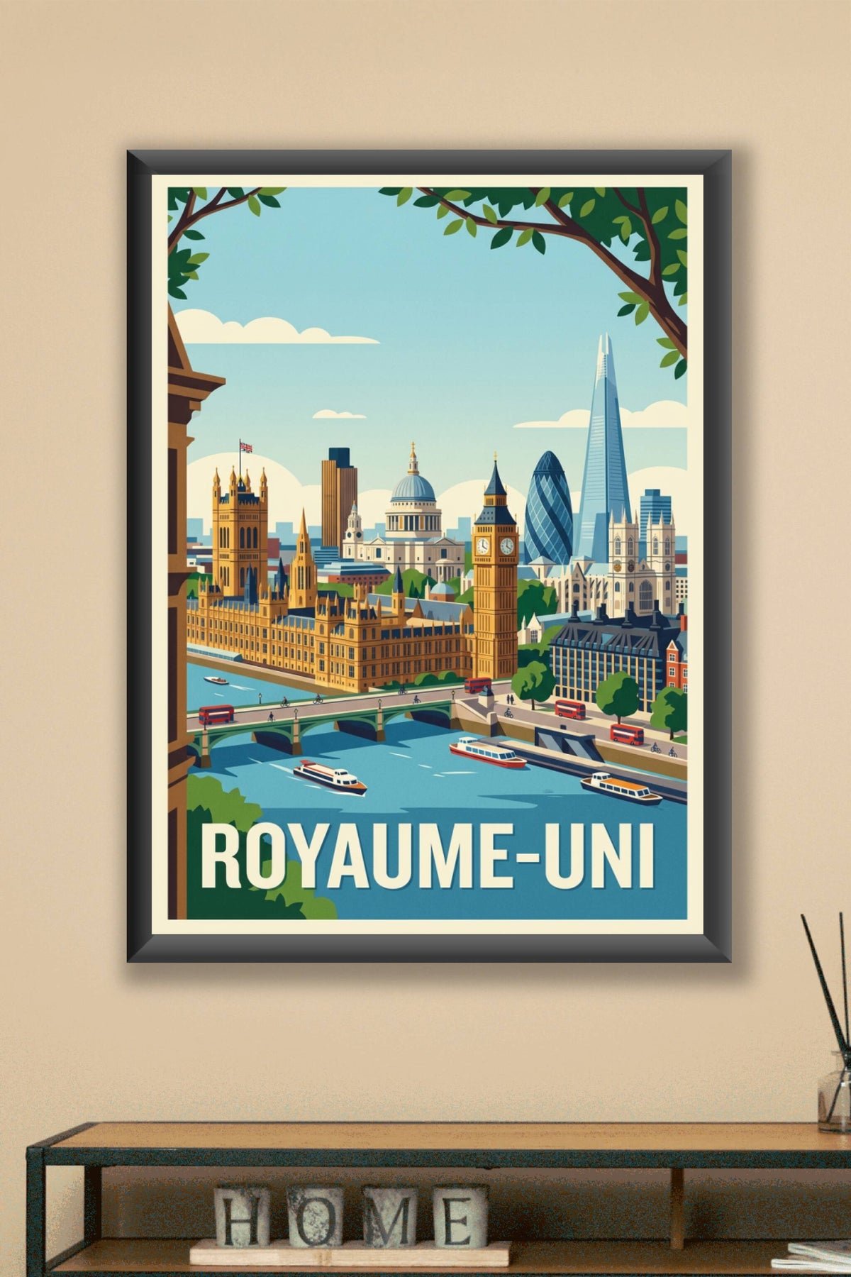 Affiche du Royaume-Uni, Big Ben et Londres