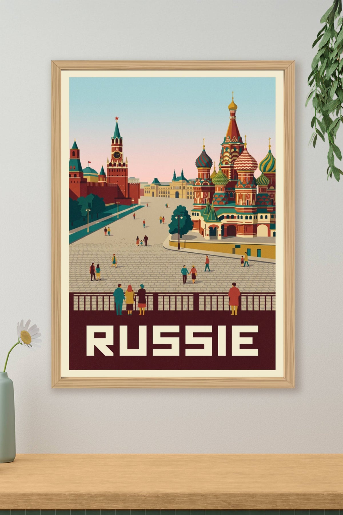 Affiche de Russie, Place Rouge et Kremlin
