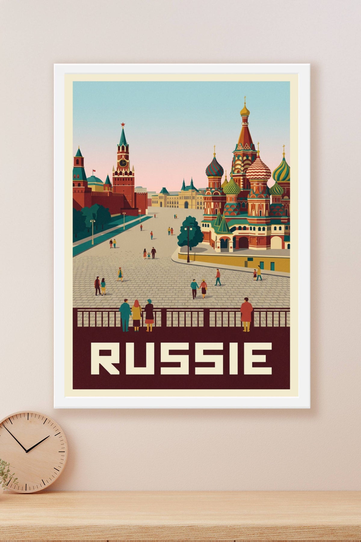 Affiche de Russie, Place Rouge et Kremlin