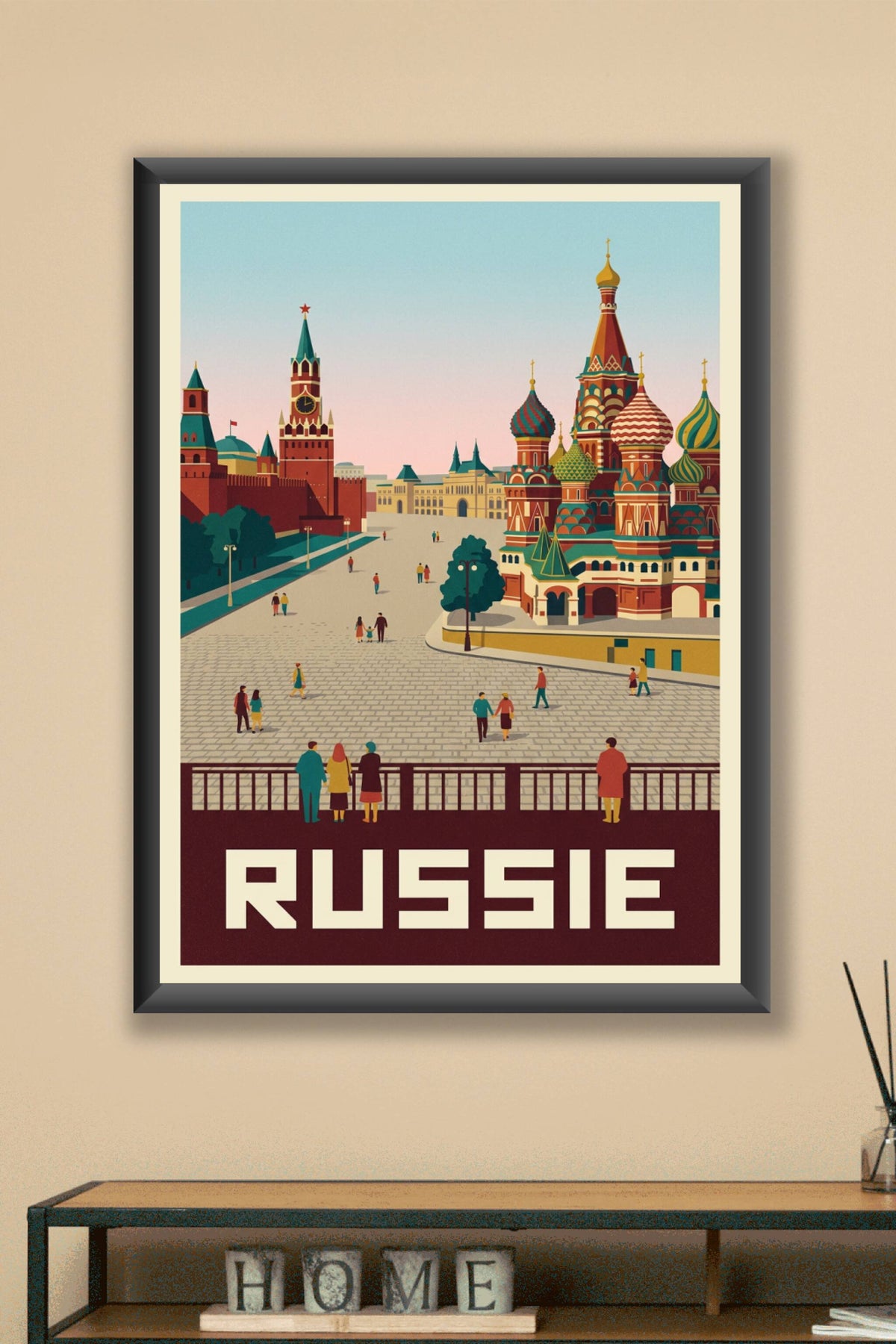 Affiche de Russie, Place Rouge et Kremlin