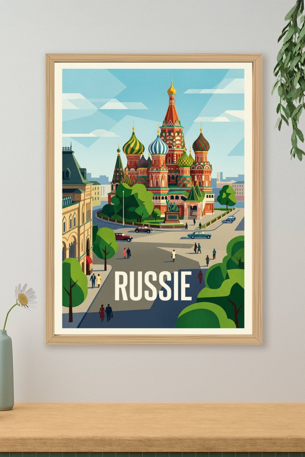 Affiche de Russie, poster cathédrale Saint-Basile