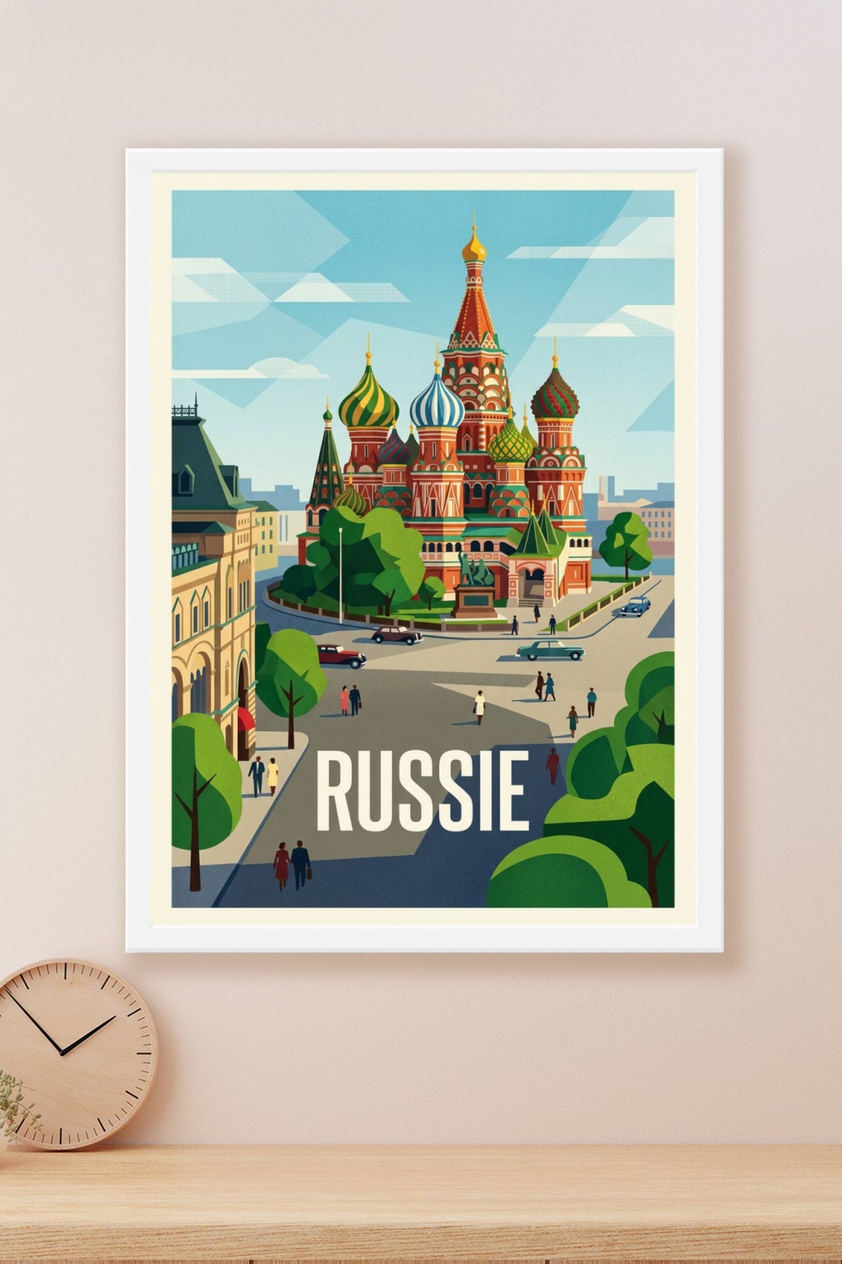 Affiche de Russie, poster cathédrale Saint-Basile