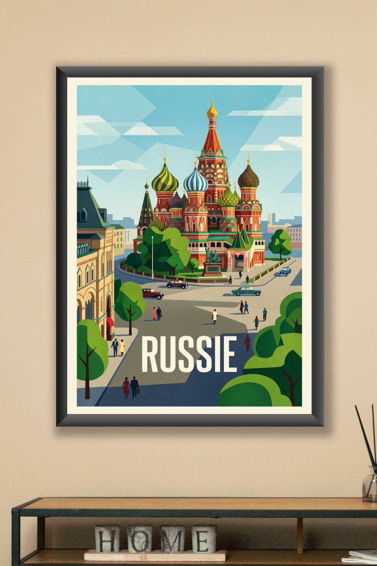 Affiche de Russie, poster cathédrale Saint-Basile