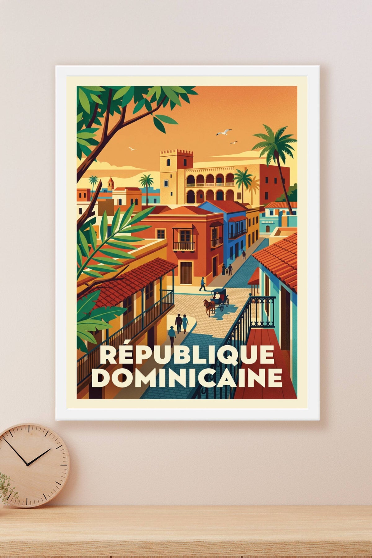 Poster République dominicaine, ville coloniale