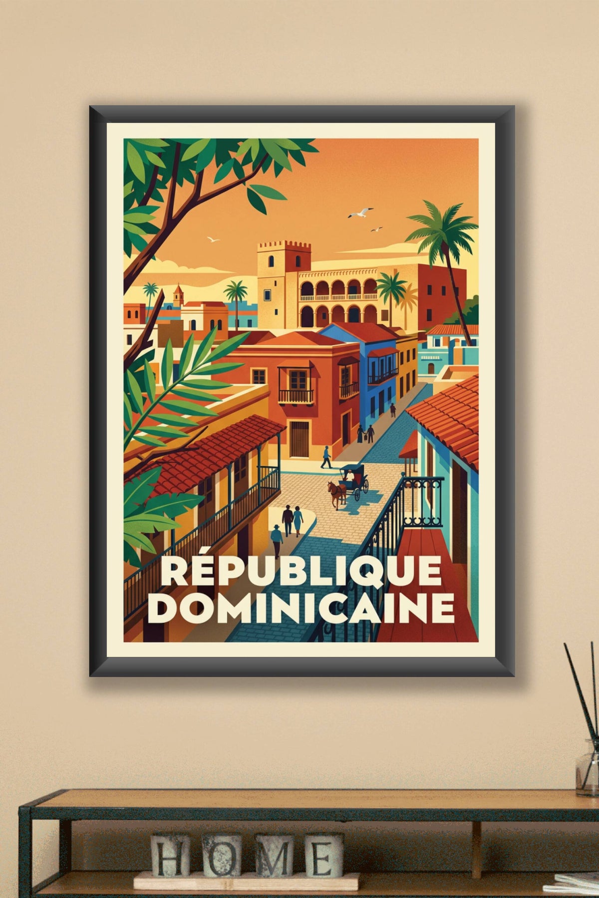 Poster République dominicaine, ville coloniale