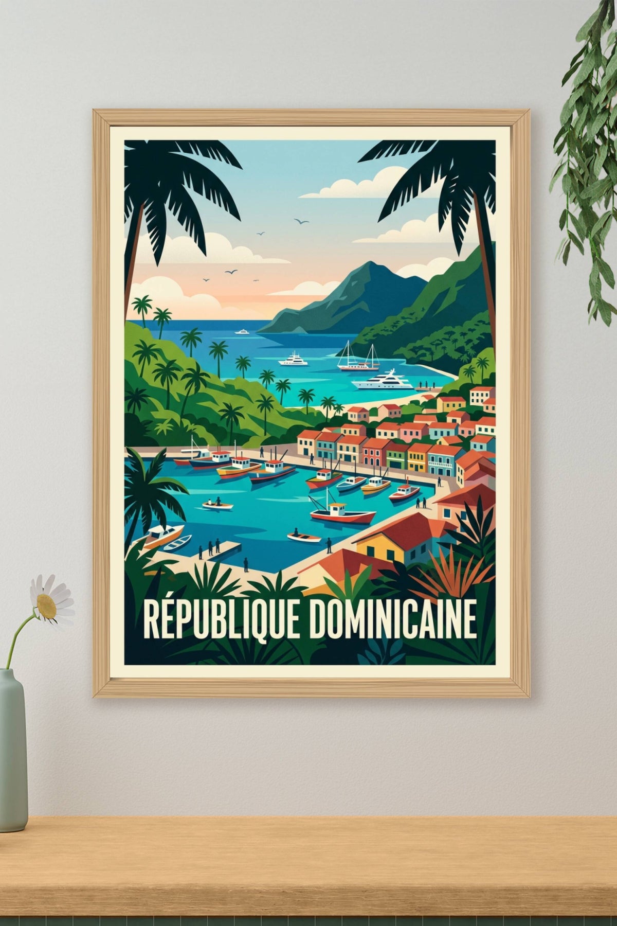 Poster de République Dominicaine, village tropical