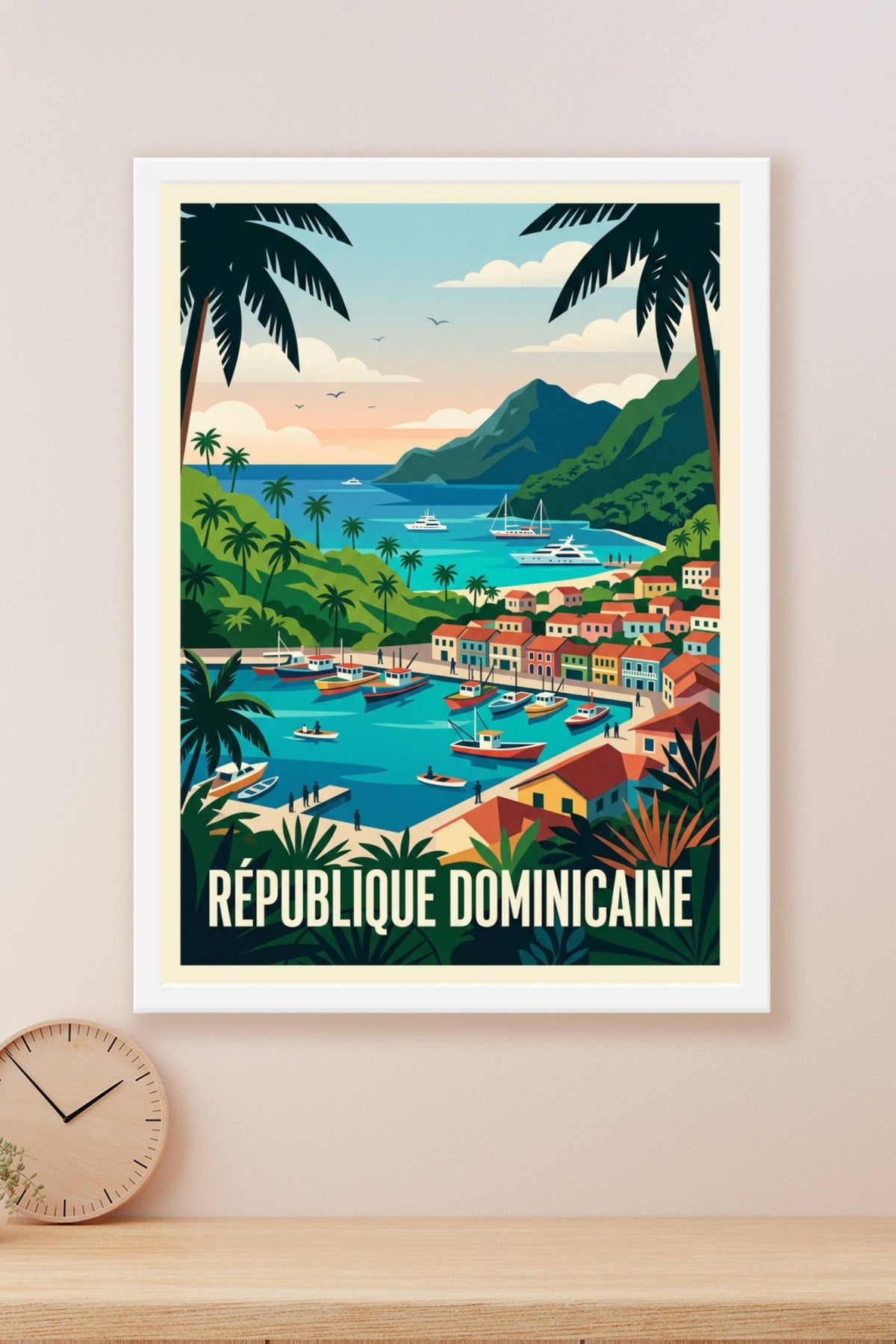 Poster de République Dominicaine, village tropical
