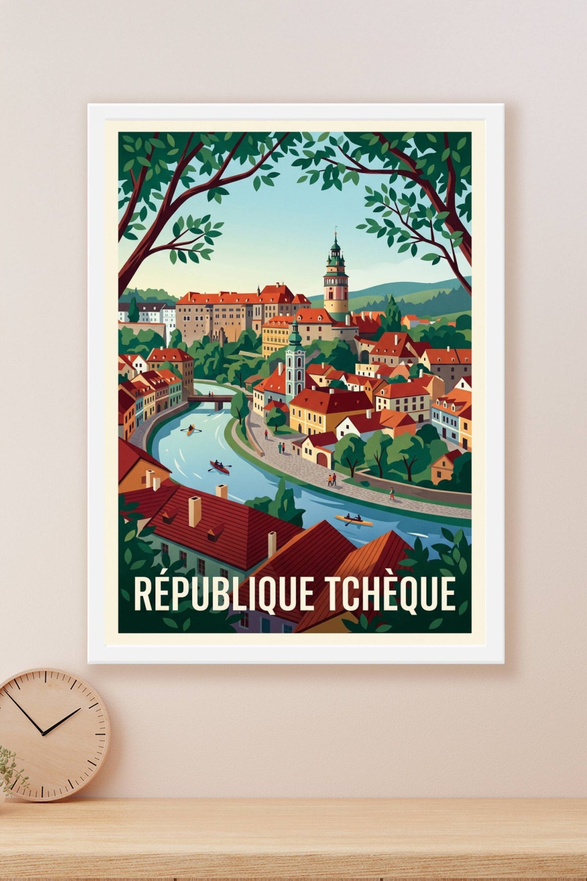 Affiche de République Tchèque, poster Cesky Krumlov