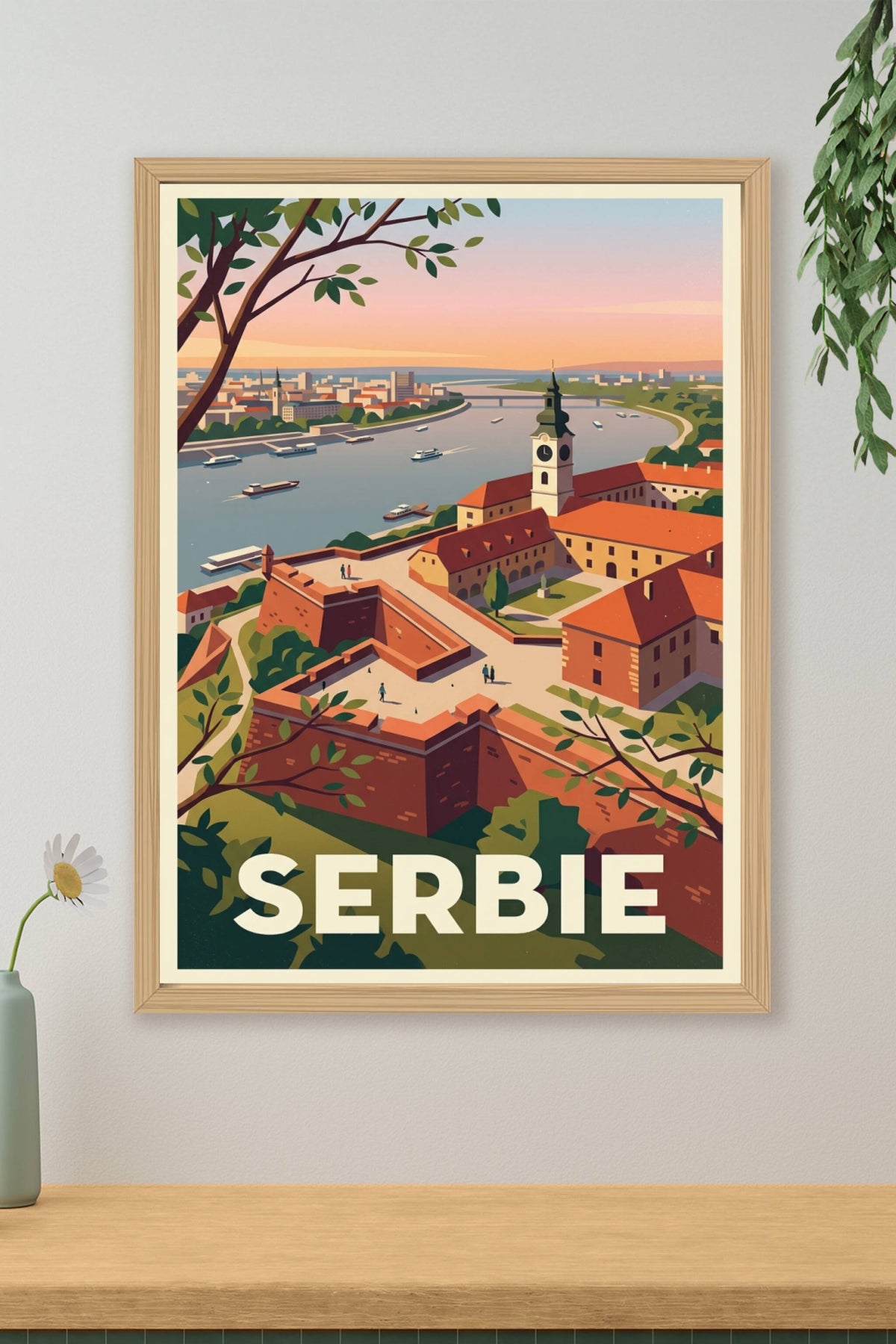 Affiche de Serbie, la forteresse de Belgrade