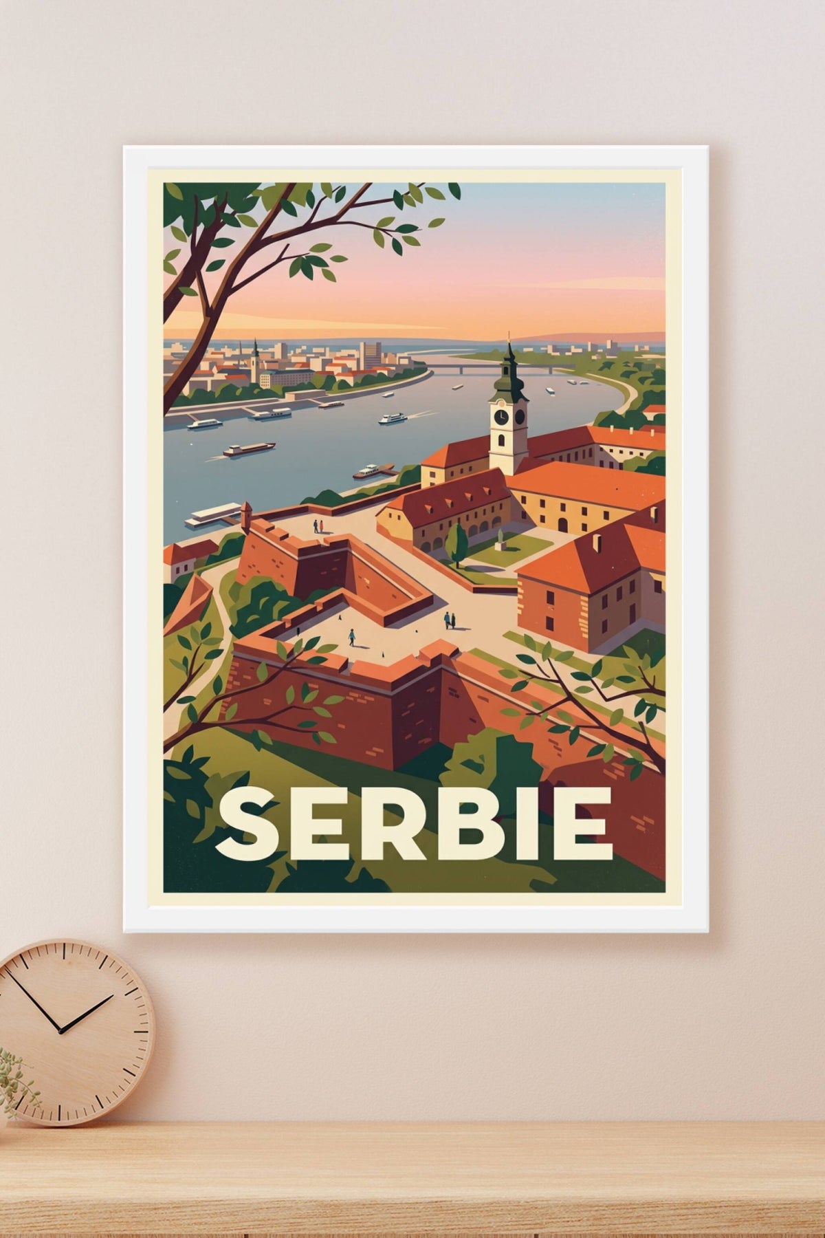 Affiche de Serbie, la forteresse de Belgrade