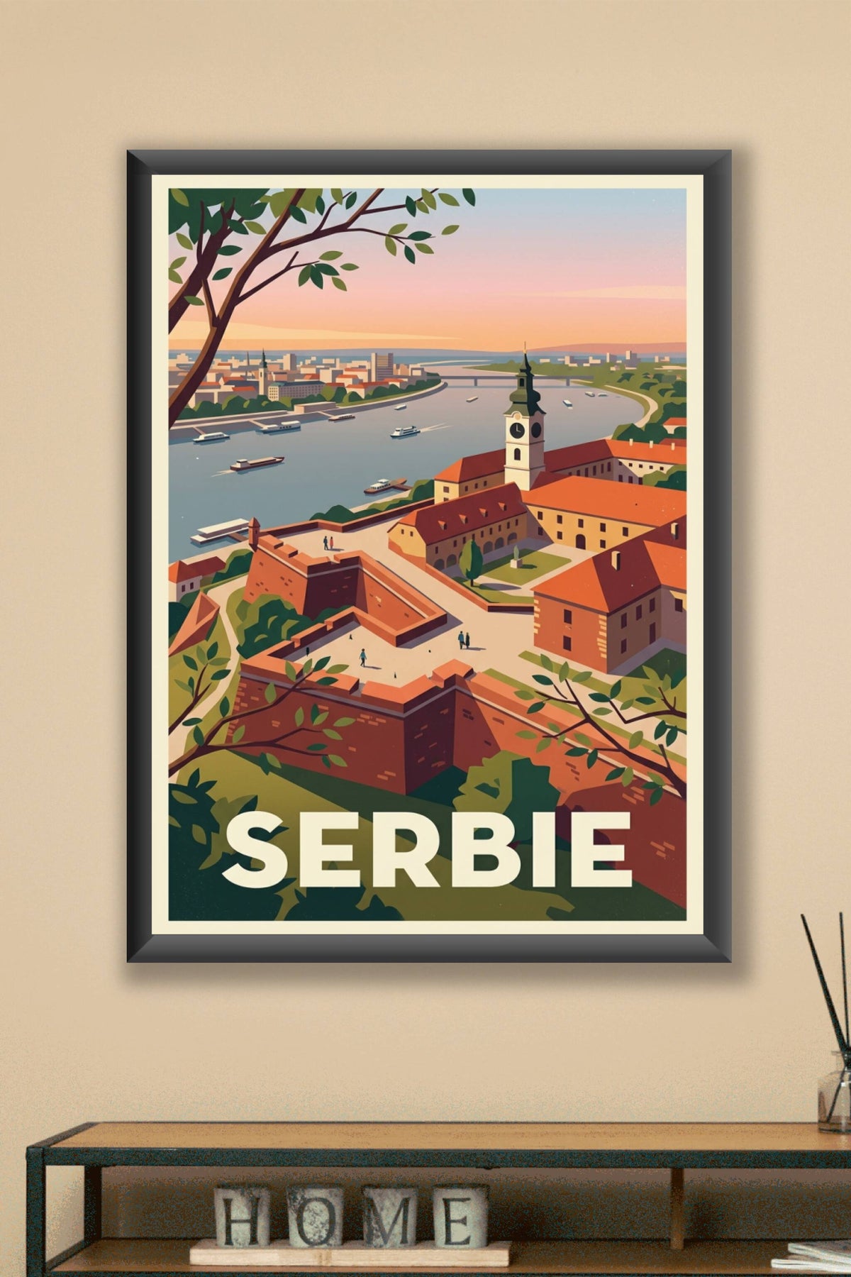 Affiche de Serbie, la forteresse de Belgrade