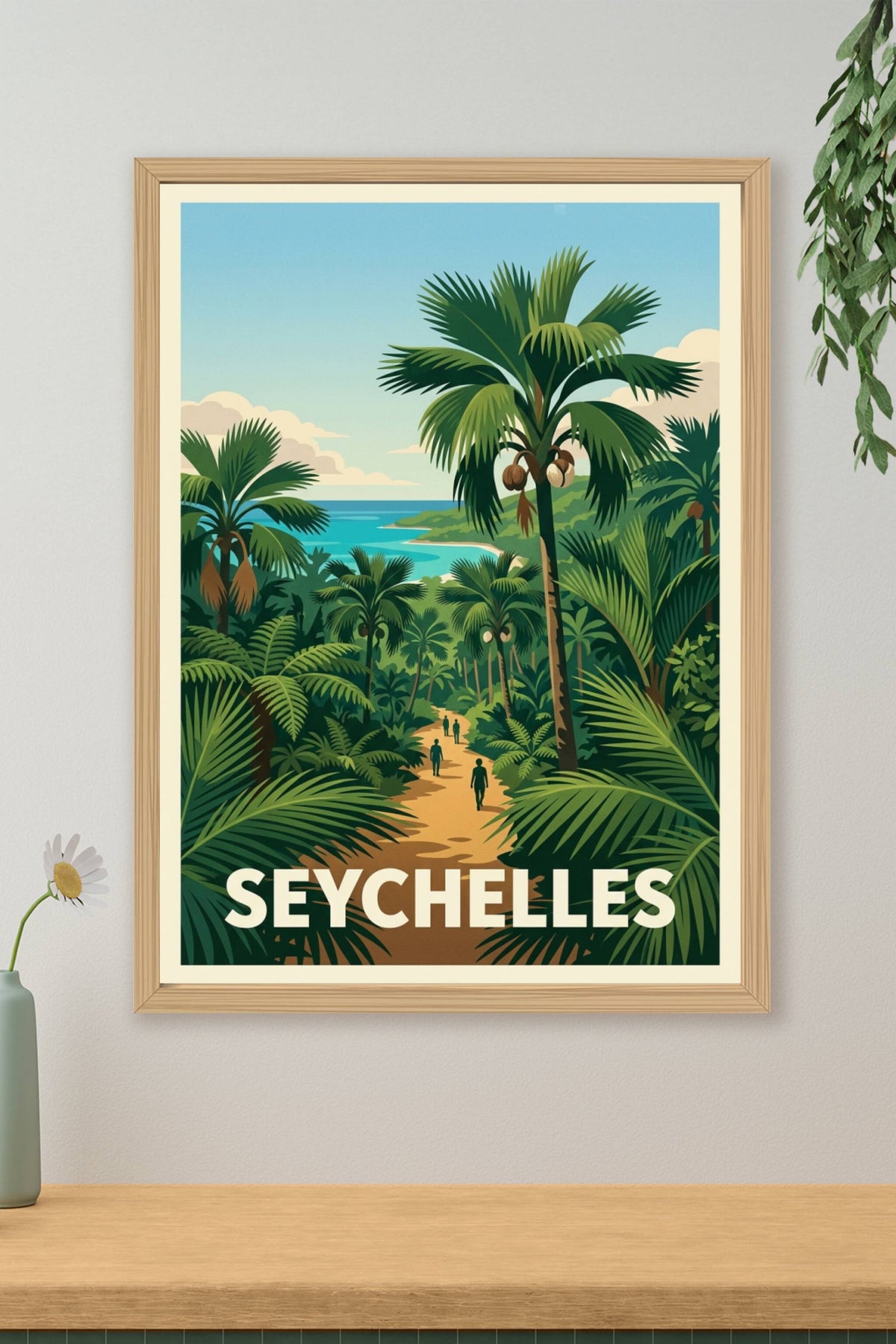 Affiche des Seychelles, poster forêt tropicale