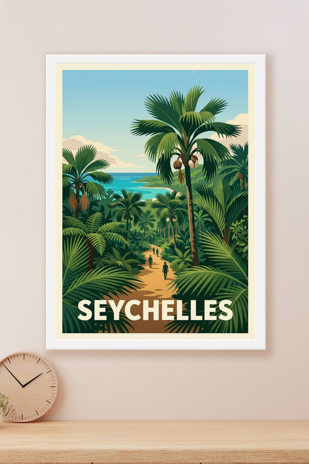 Affiche des Seychelles, poster forêt tropicale