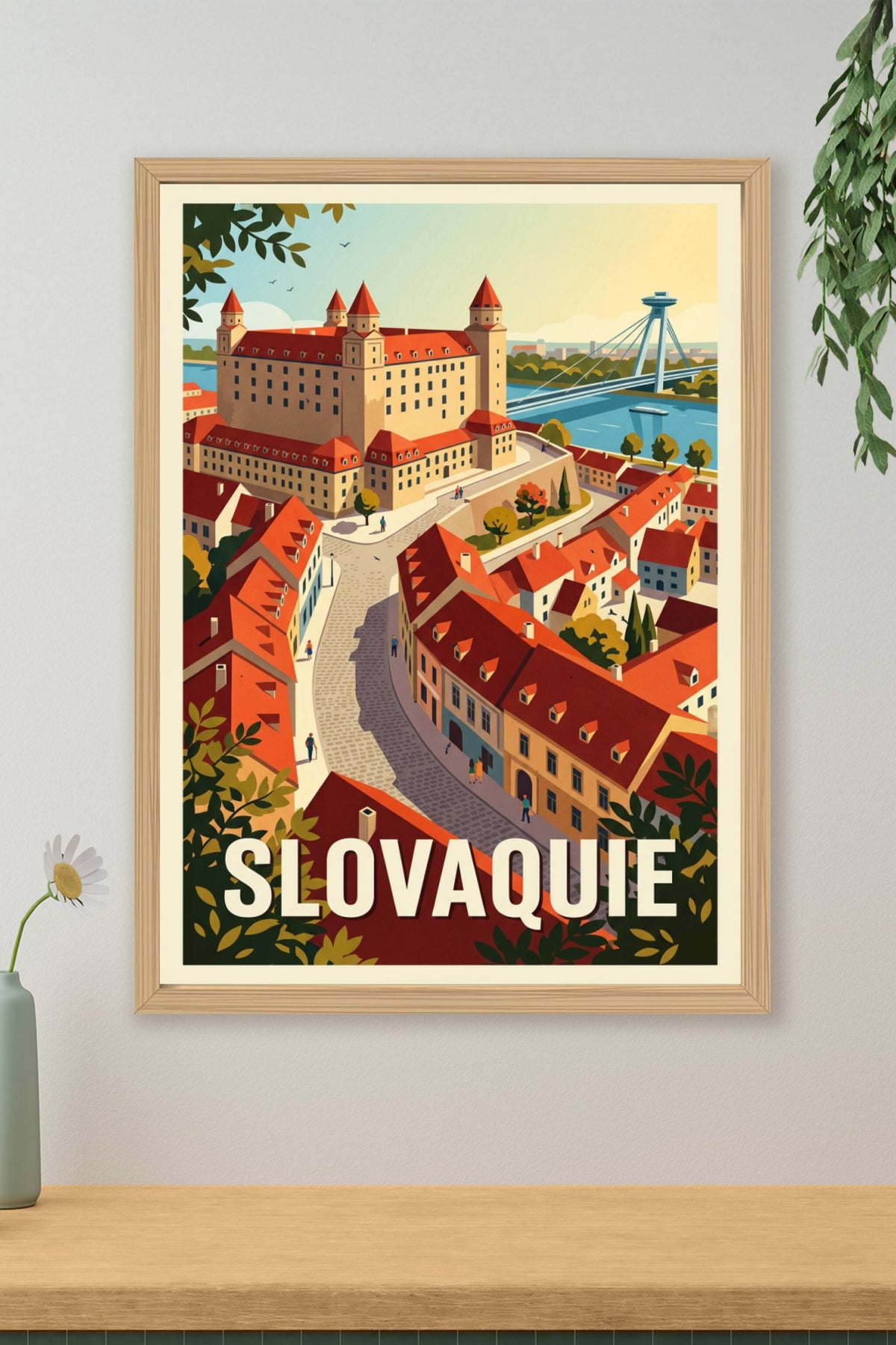 Affiche de Slovaquie, château de Bratislava