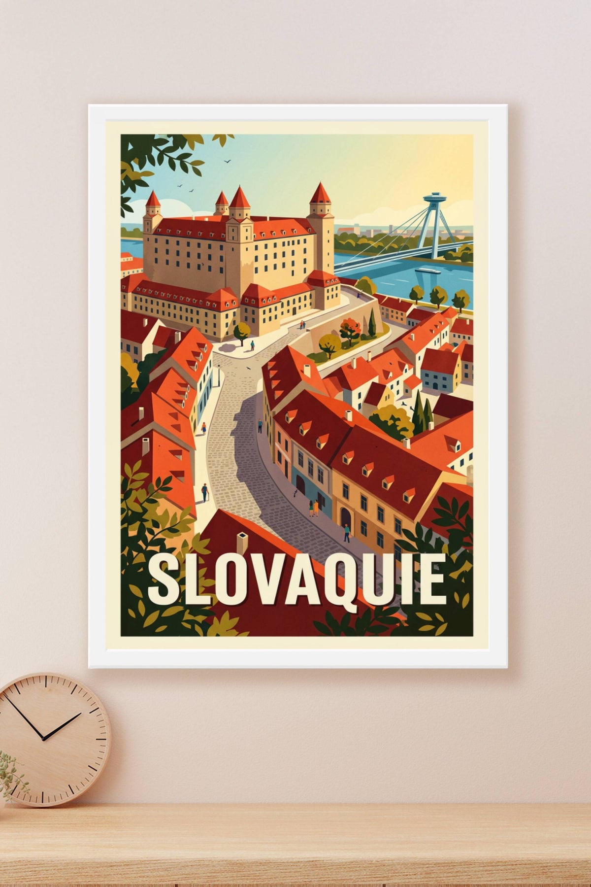 Affiche de Slovaquie, château de Bratislava