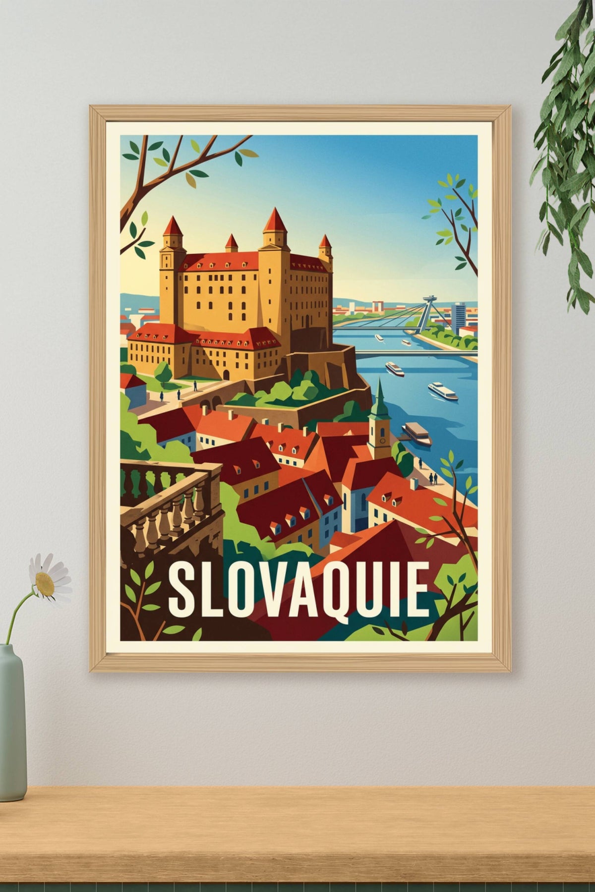 Affiche de Slovaquie, château de Bratislava
