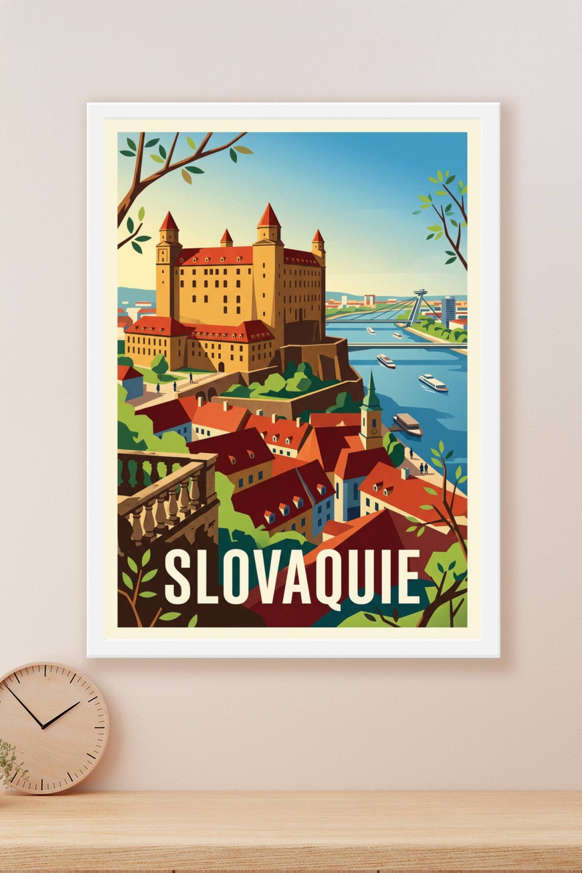 Affiche de Slovaquie, château de Bratislava