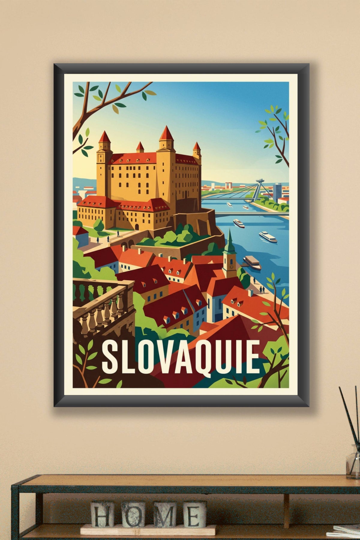 Affiche de Slovaquie, château de Bratislava