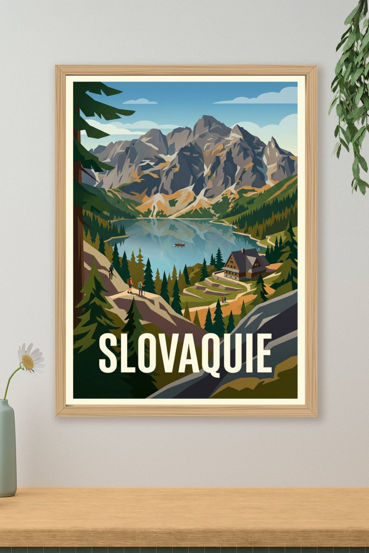 Affiche Slovaquie, poster montagnes des Tatras