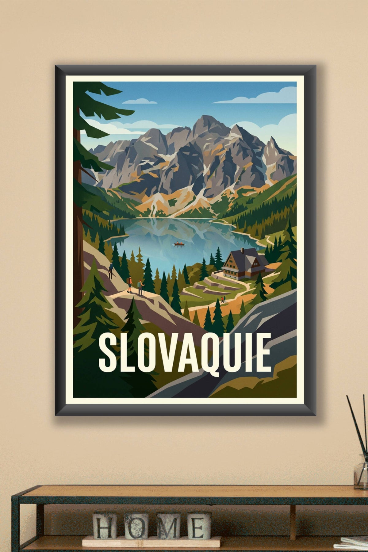 Affiche Slovaquie, poster montagnes des Tatras