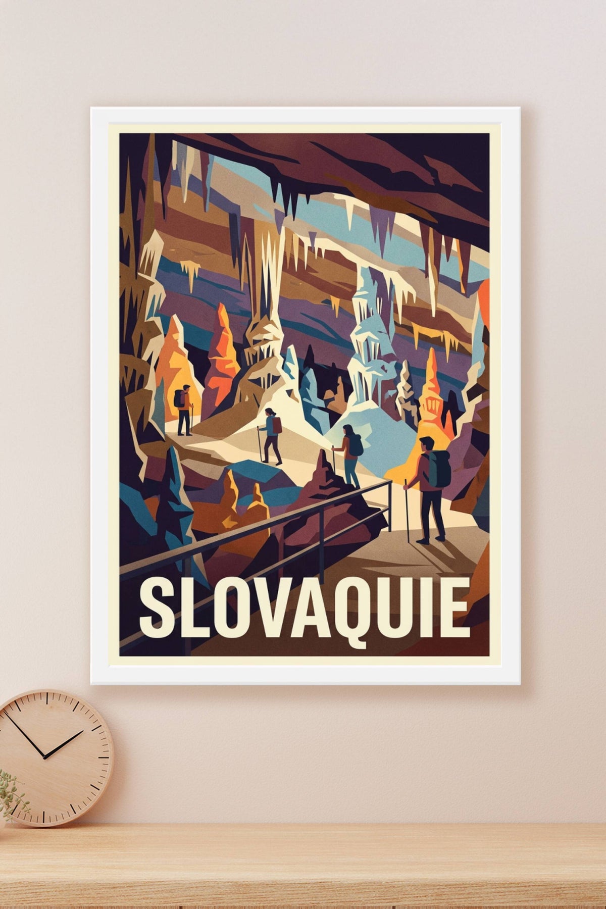 Affiche de Slovaquie, poster stalactites