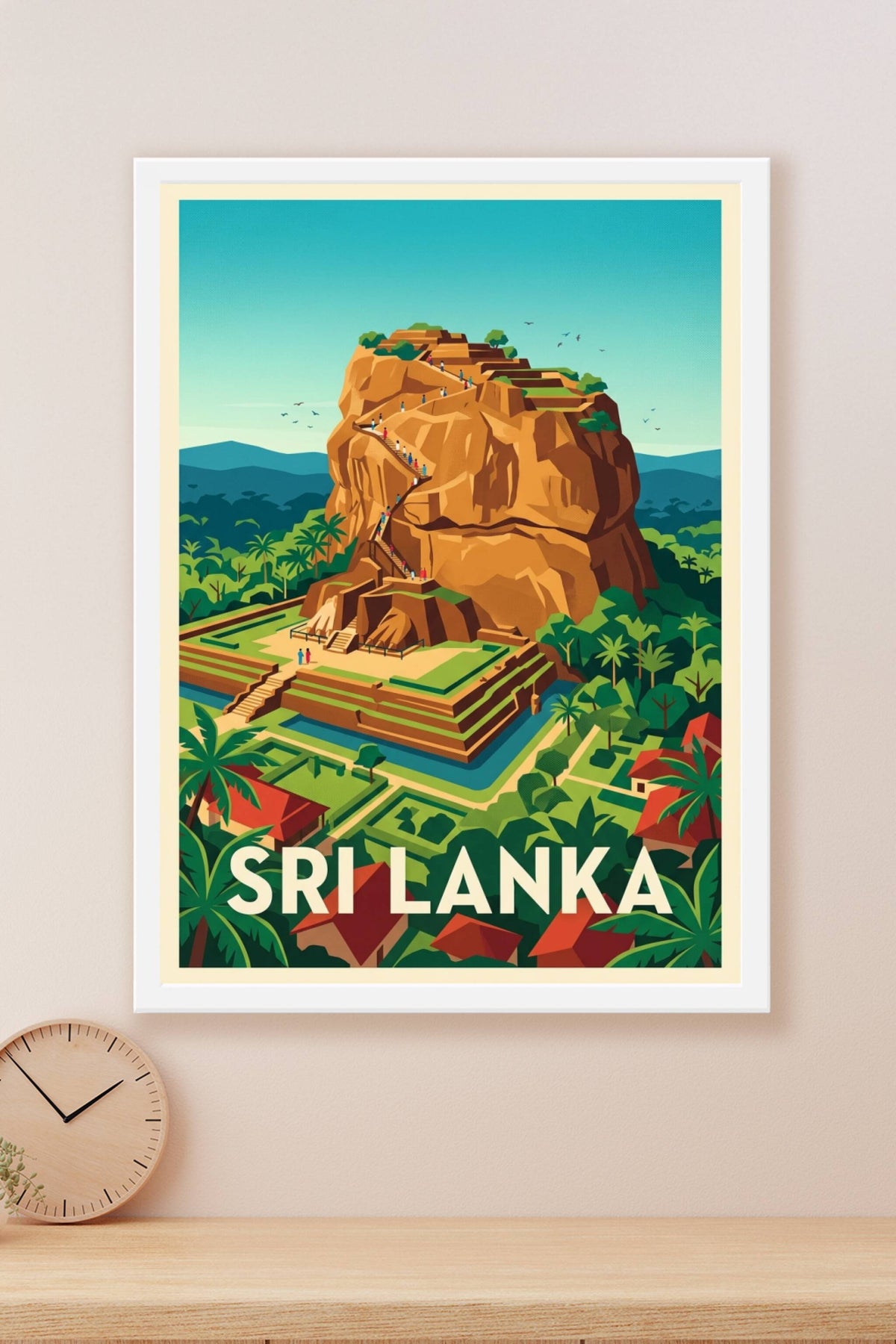 Affiche du Sri Lanka, rocher de Sigiriya