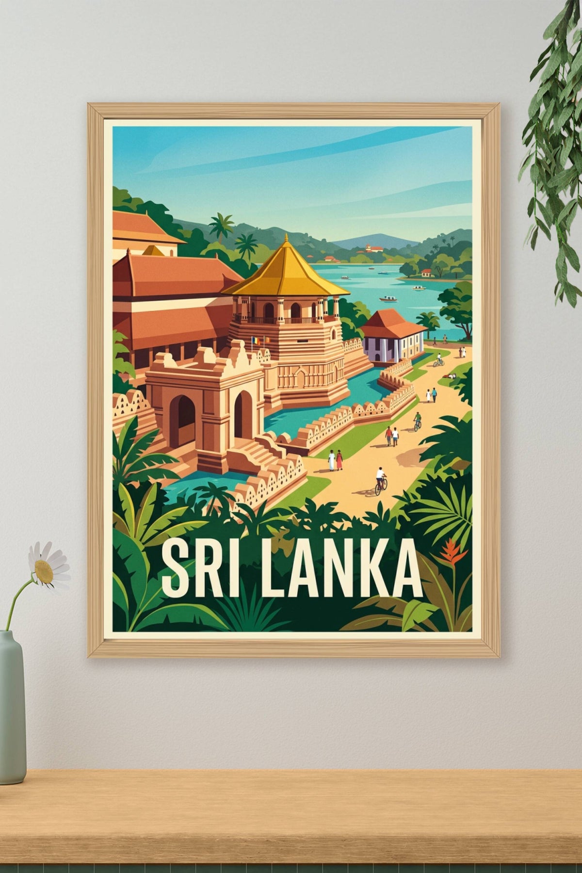 Affiche du Sri Lanka, Temple de la Dent