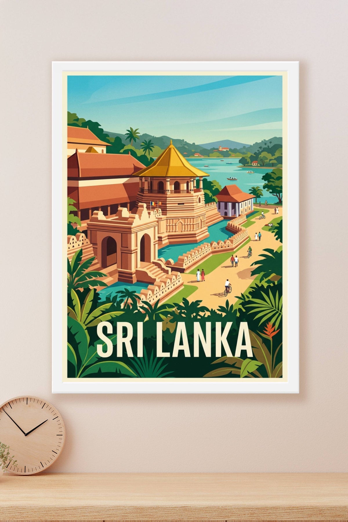 Affiche du Sri Lanka, Temple de la Dent