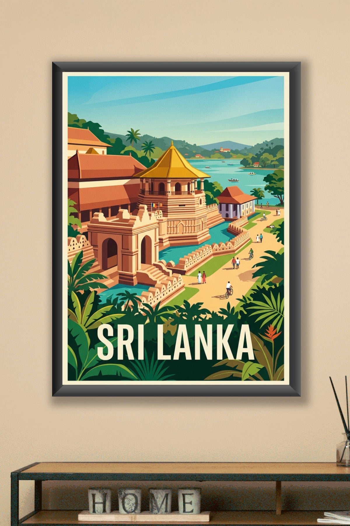 Affiche du Sri Lanka, Temple de la Dent