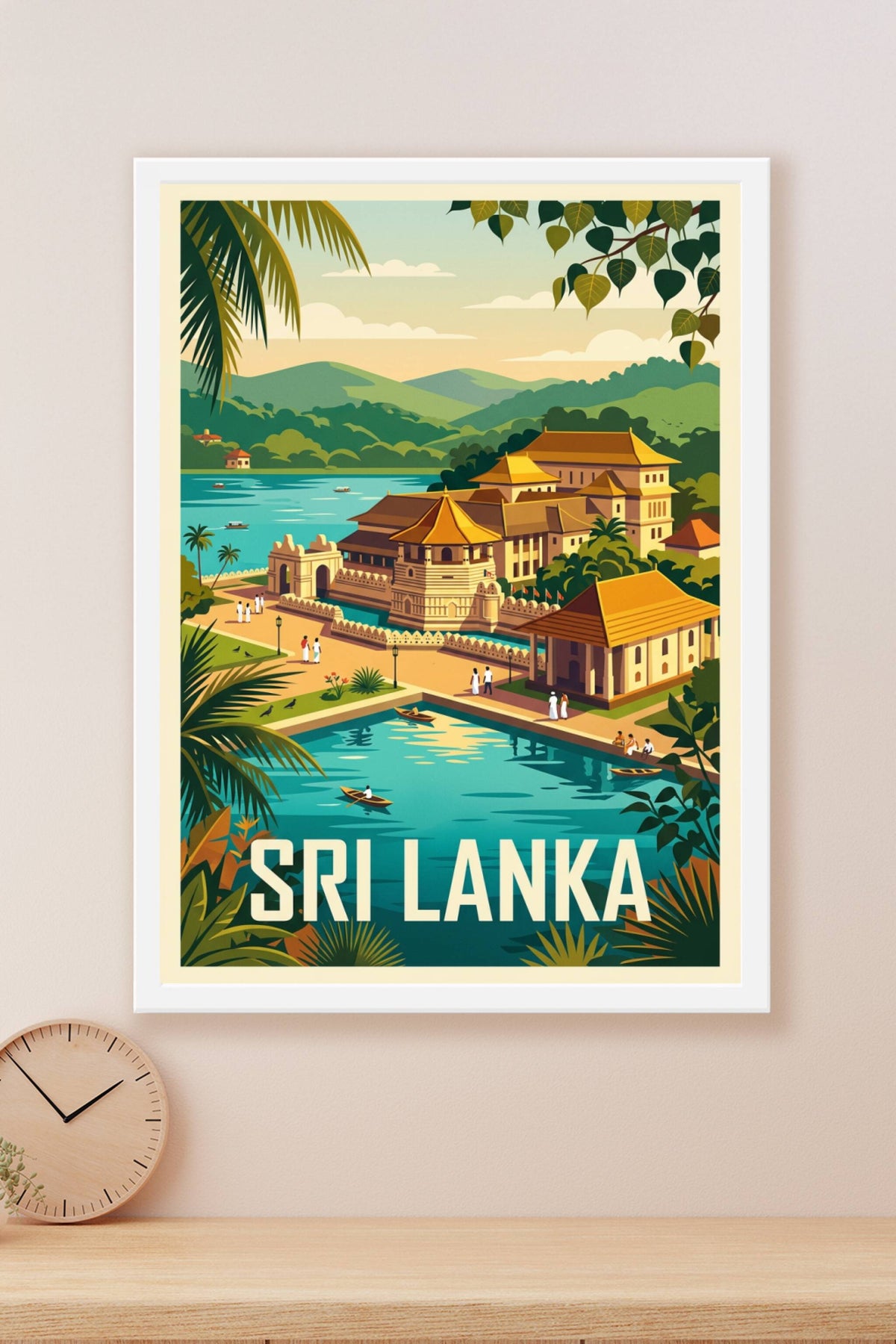 Affiche du Sri Lanka, Temple de la Dent à Kandy