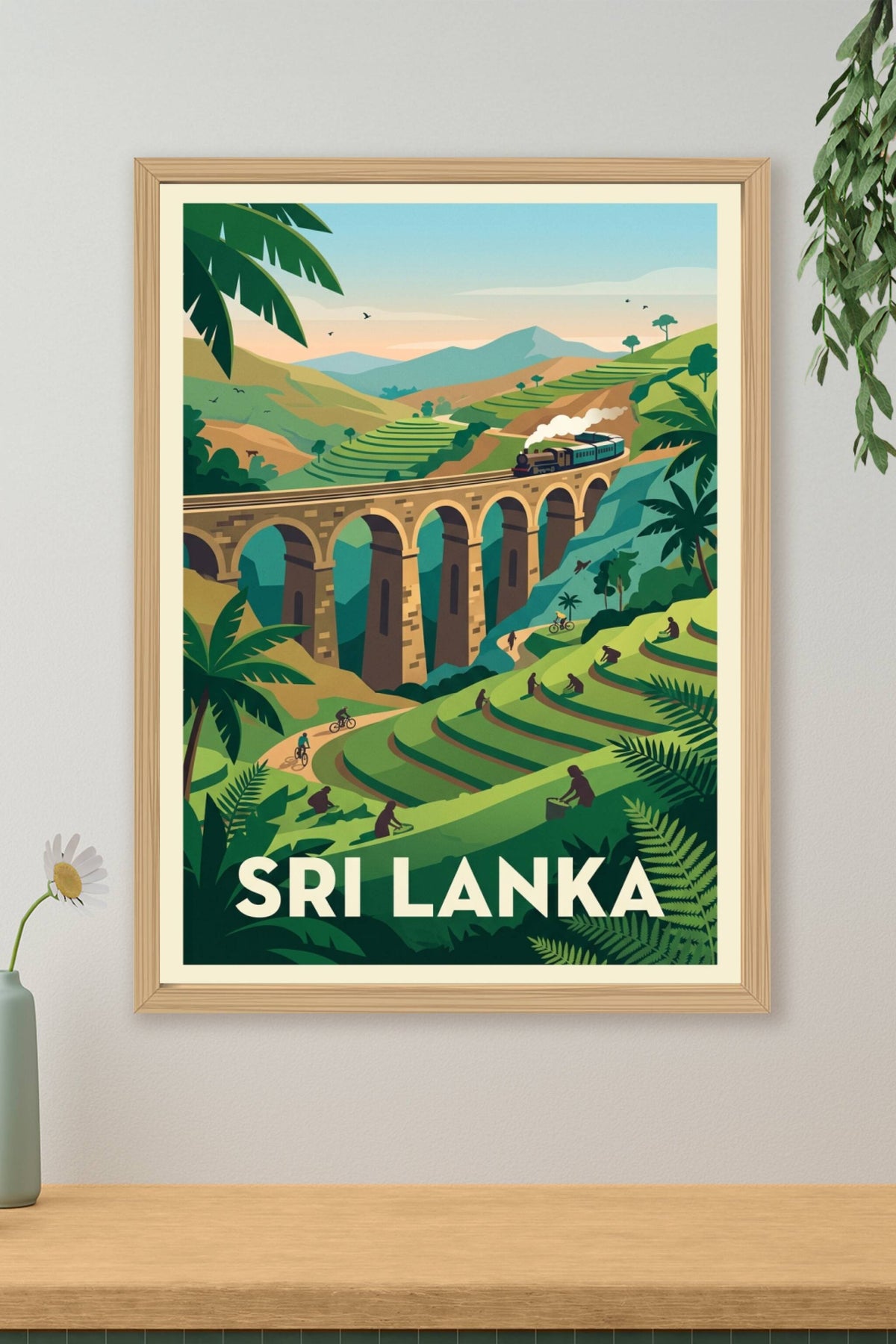 Affiche du Sri Lanka, Pont aux Neuf Arches