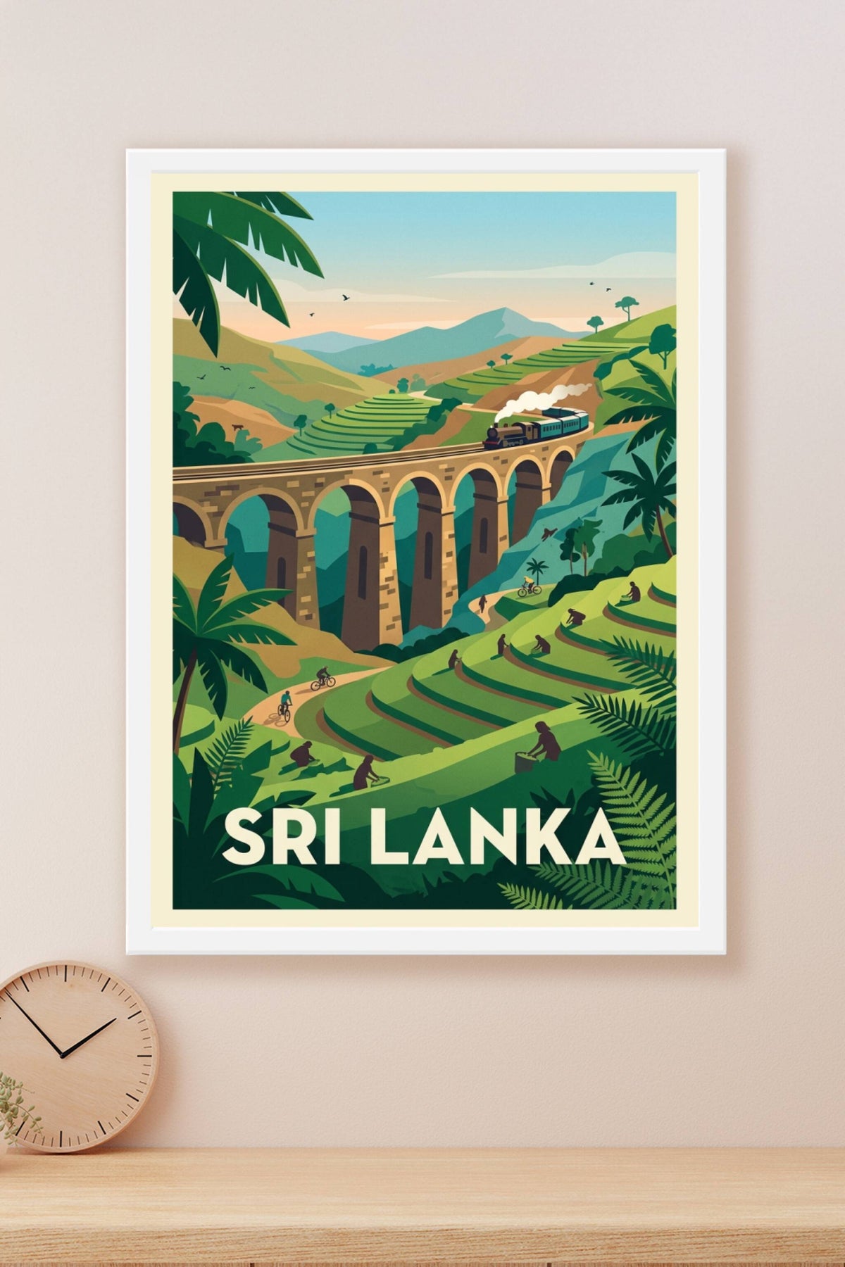 Affiche du Sri Lanka, Pont aux Neuf Arches