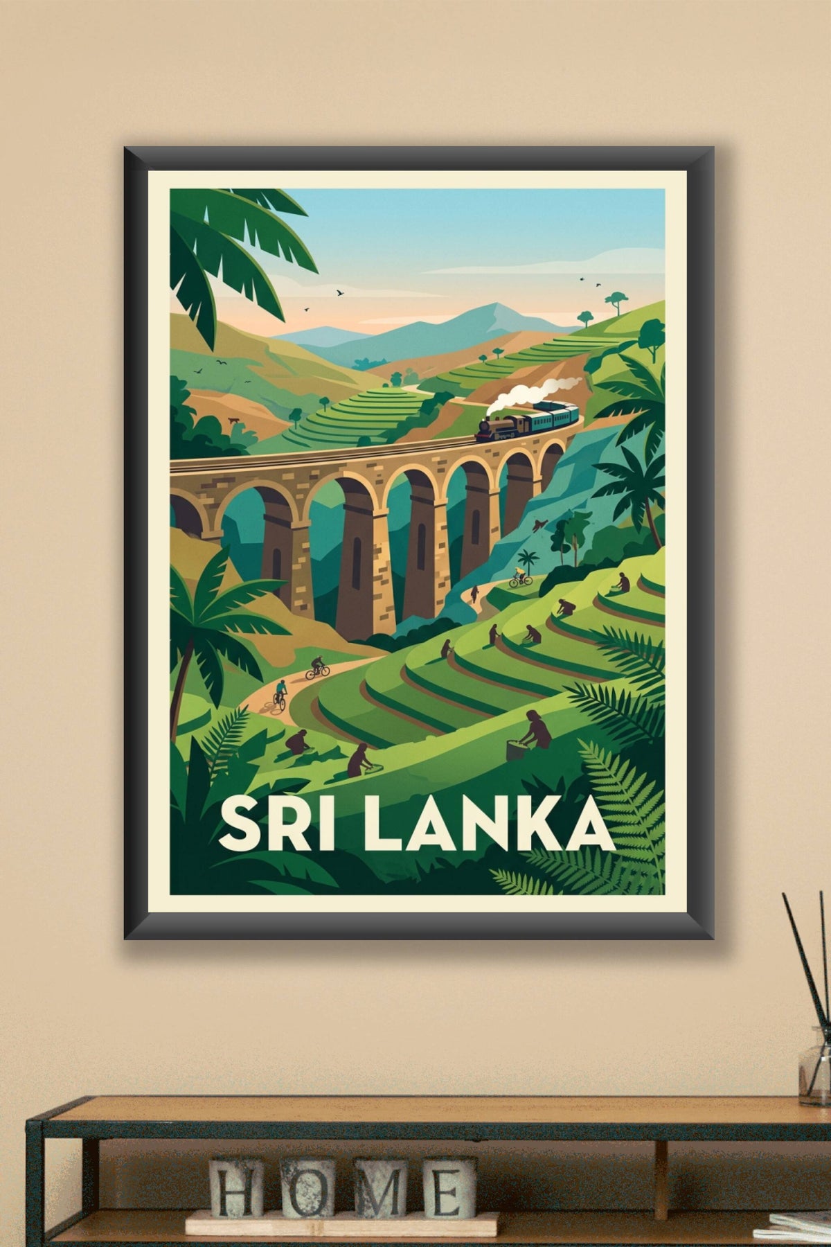 Affiche du Sri Lanka, Pont aux Neuf Arches