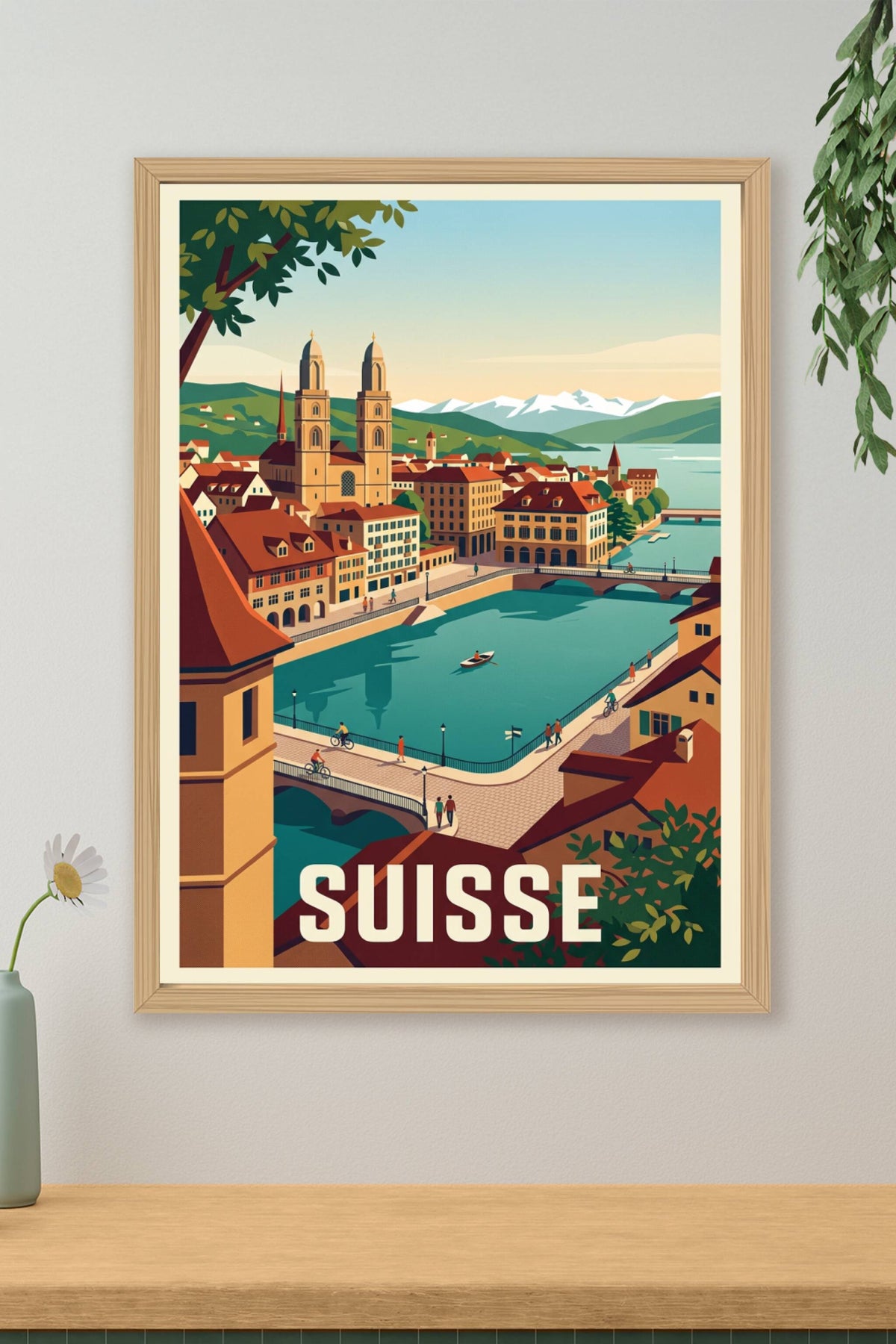 Affiche de Suisse, poster Grossmünster