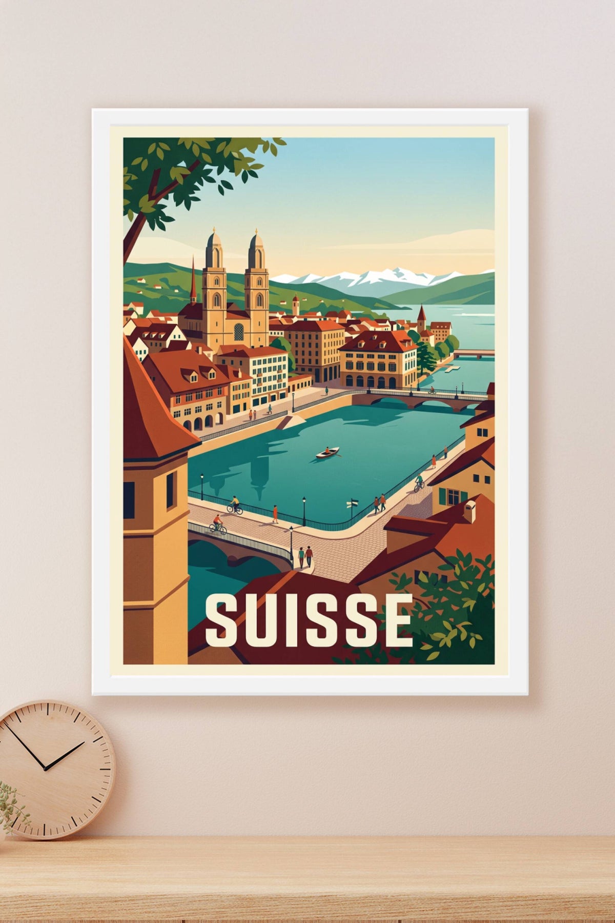 Affiche de Suisse, poster Grossmünster