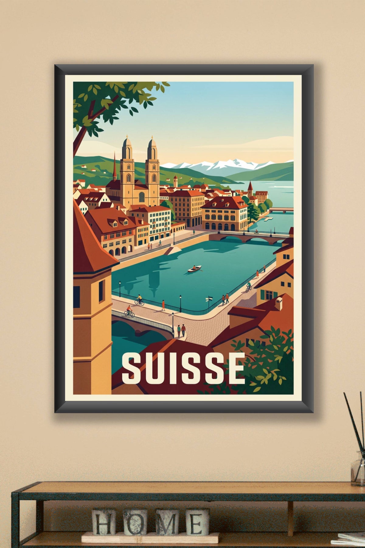 Affiche de Suisse, poster Grossmünster