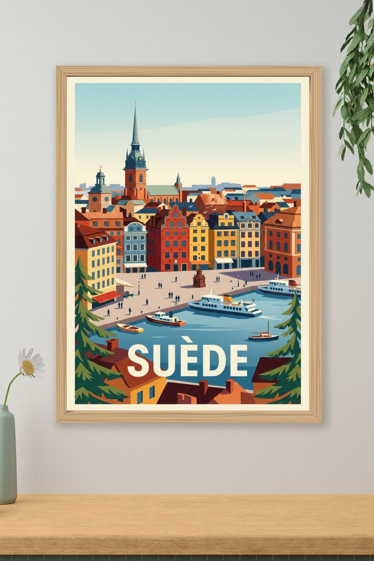Affiche de Suède, Stockholm vintage