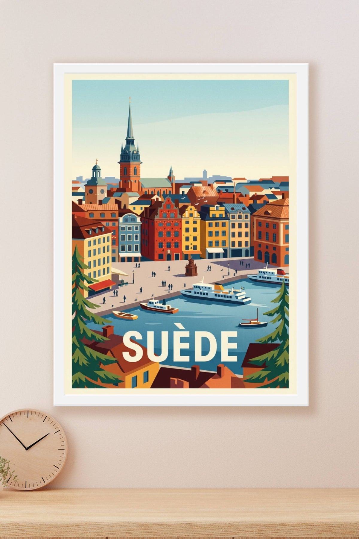 Affiche de Suède, Stockholm vintage