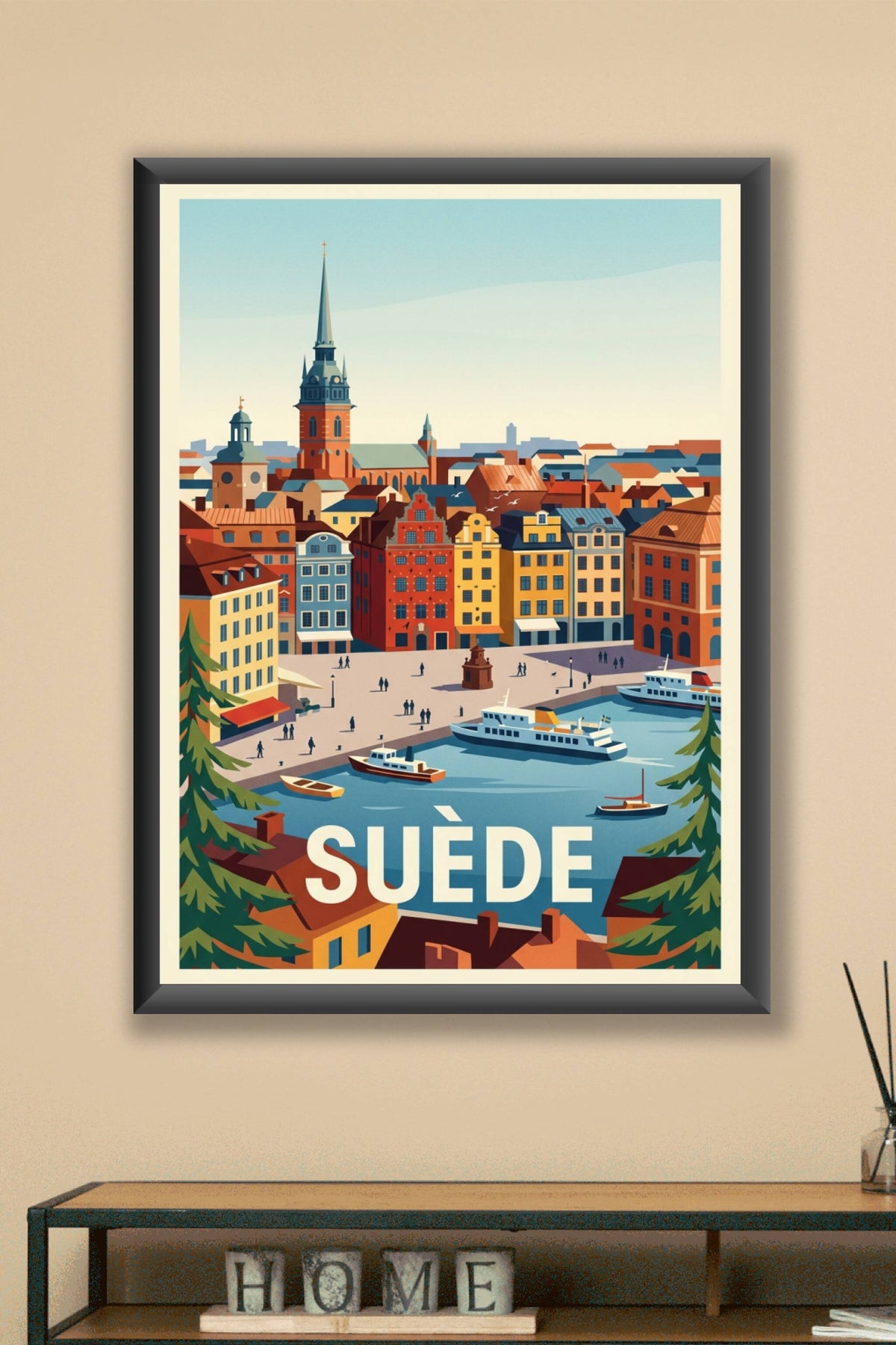 Affiche de Suède, Stockholm vintage