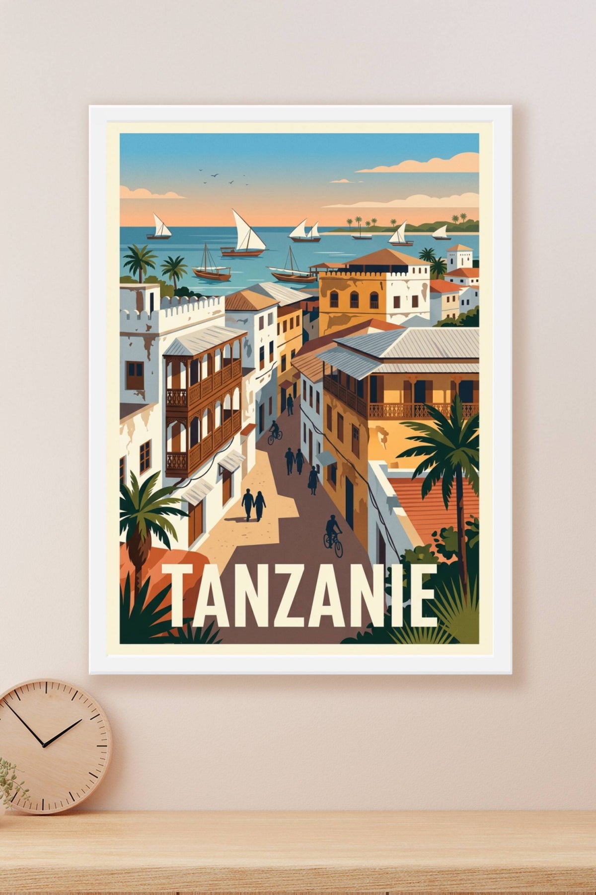Affiche de Tanzanie, Stone Town et dhows