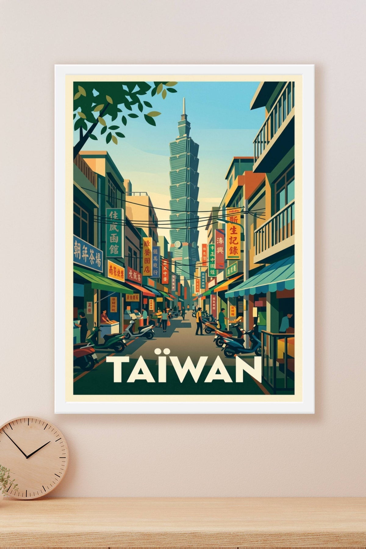 Affiche de Taïwan, tour Taipei 101